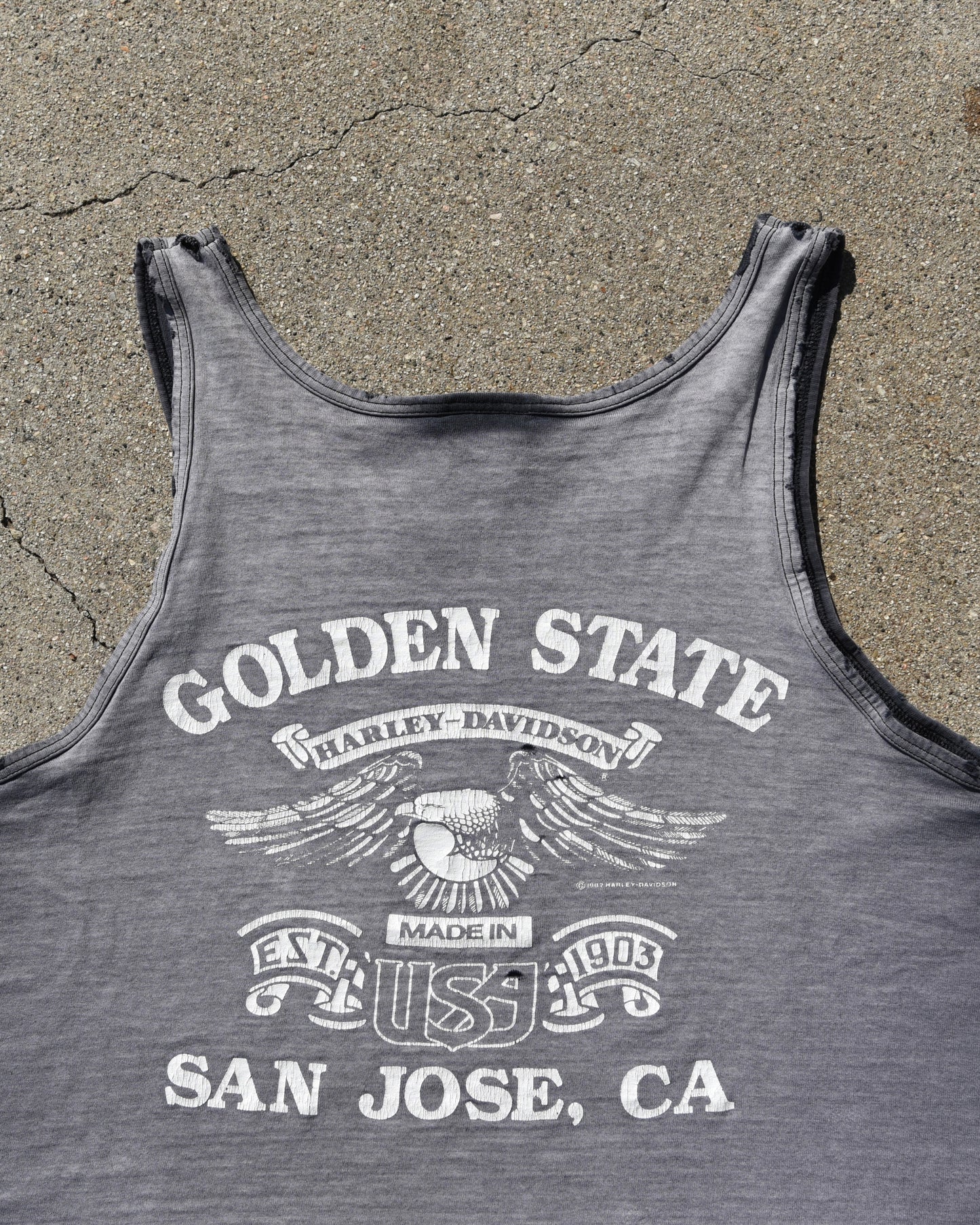 1990s Sun Faded Harley Davidson Tank Top