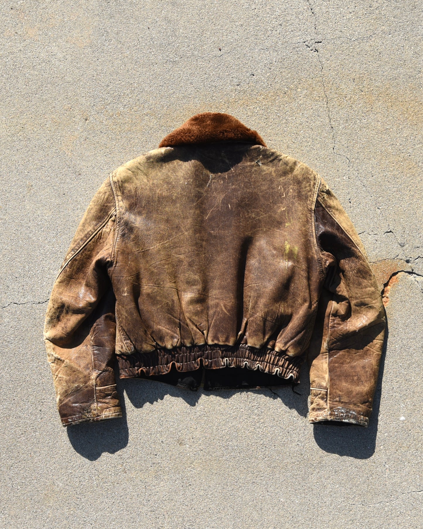1940s LaPlaya Marlboro Spitfire Horsehide And Alpaca Lined Bomber Jacket