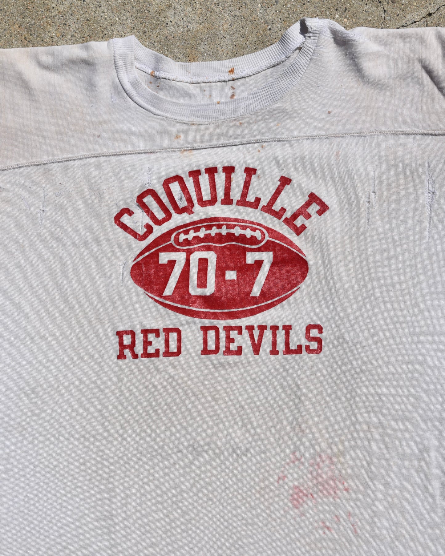 1960s Coquille Red Devils Football Jersey
