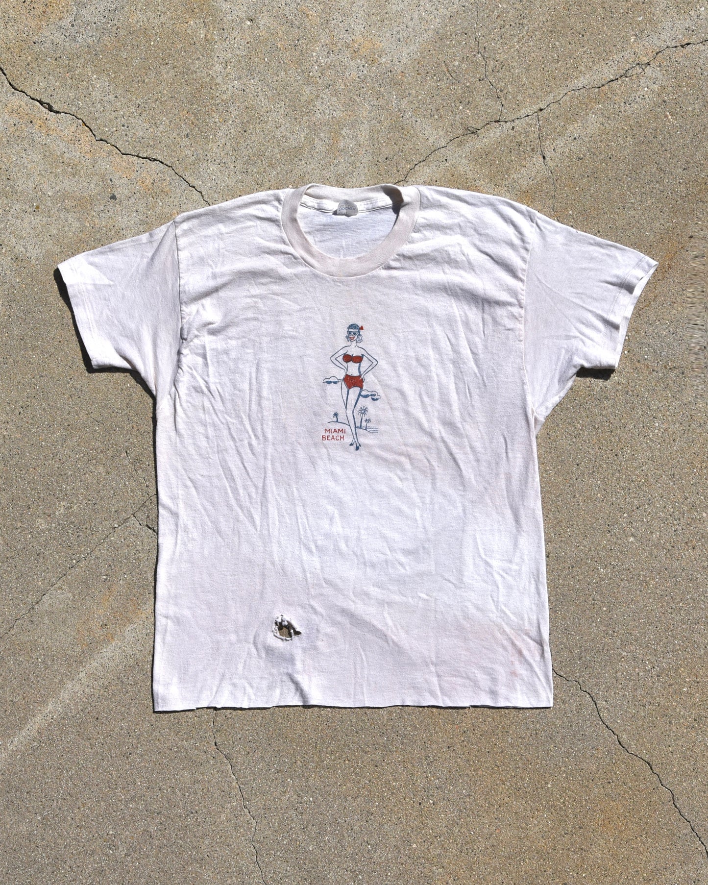 1960s Miami Beach Stenciled Tshirt