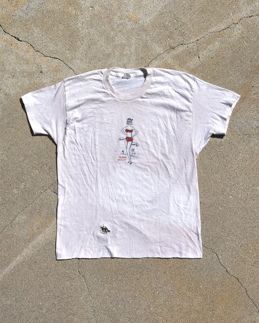 1960s Miami Beach Stenciled Tshirt