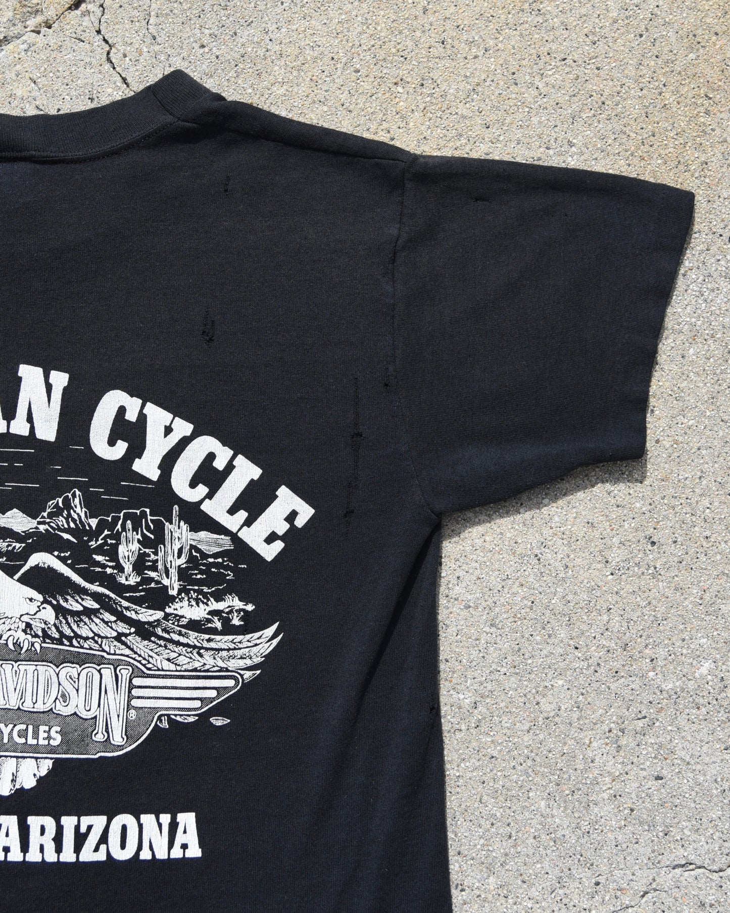 1980s Thrashed Harley Davidson Real Steel Tshirt