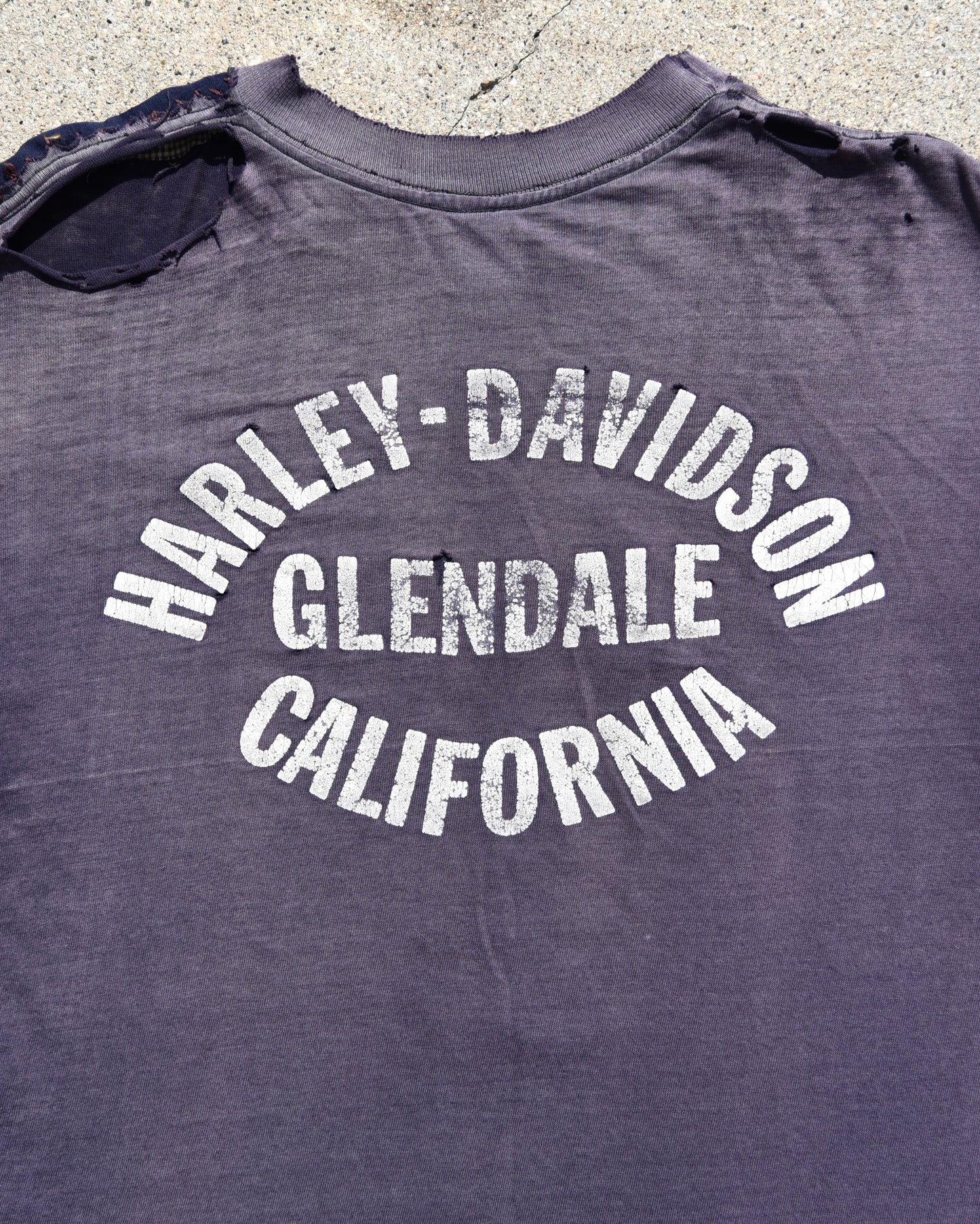 1970s Faded and Repaired Harley Davidson More Than A Machine Tshirt