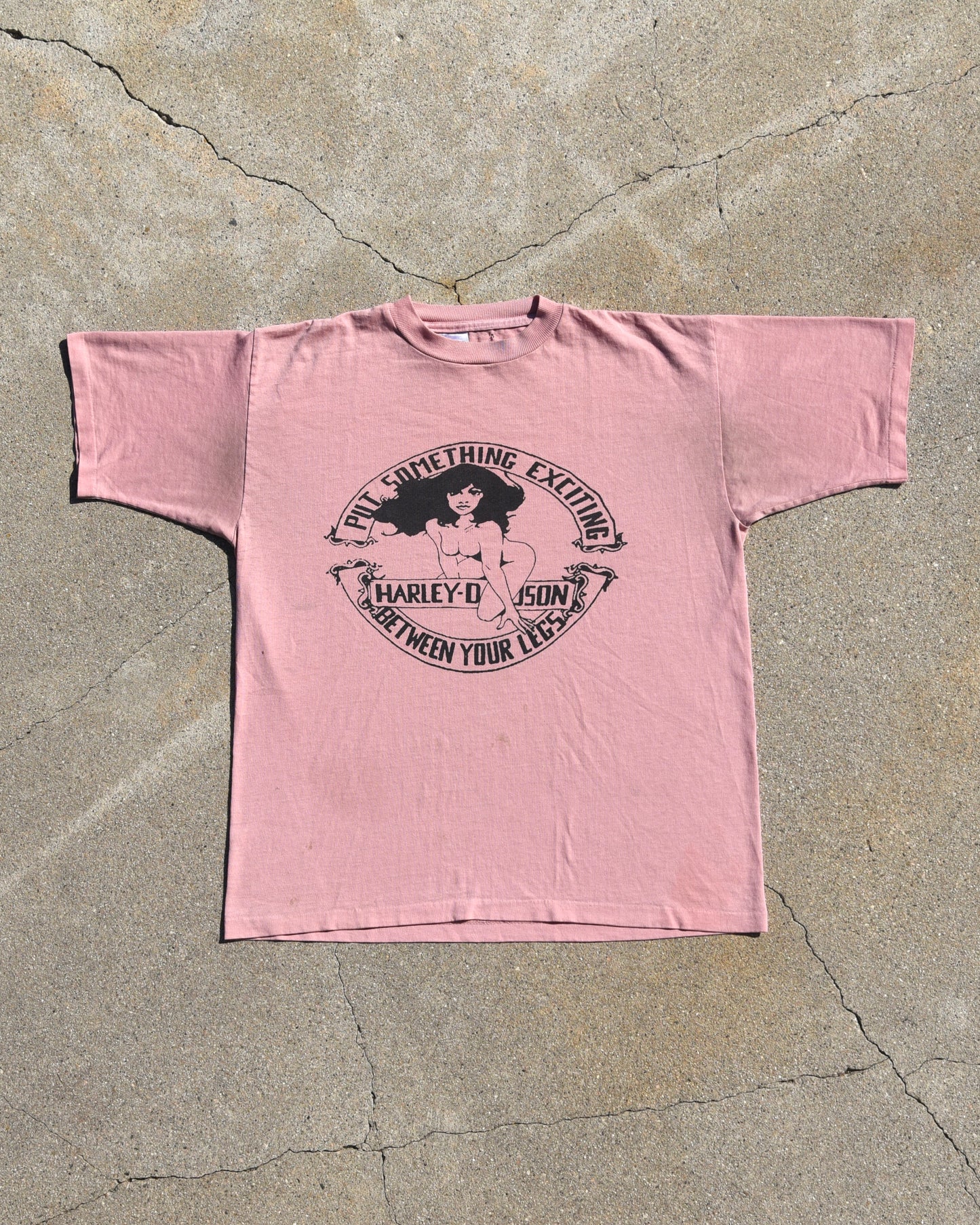 1980s Harley Put Something Exciting Between Your Legs Tshirt