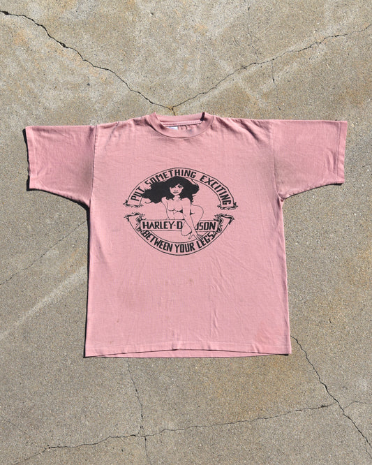 1980s Harley Put Something Exciting Between Your Legs Tshirt