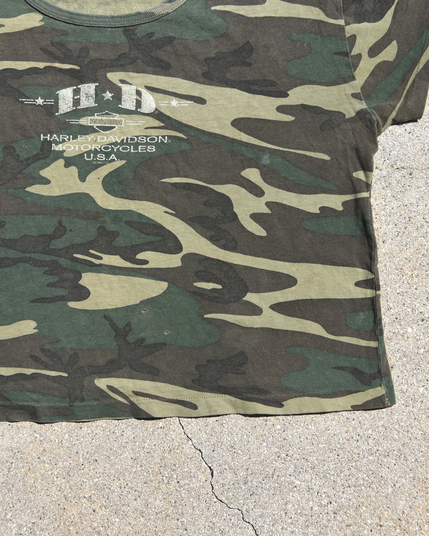 1990s Harley Davidson Camo Femme Tshirt