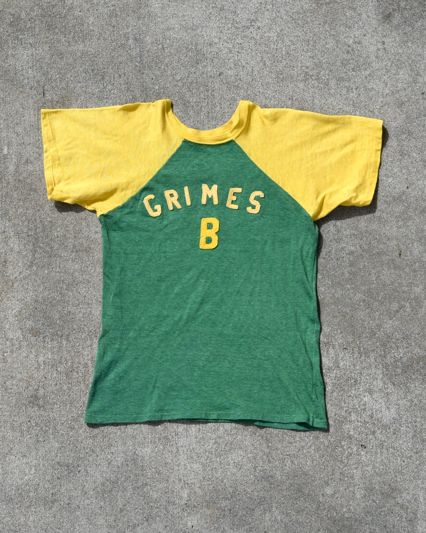 1960s Durene Jersey Fraternity Size M Ringer Green Grimes