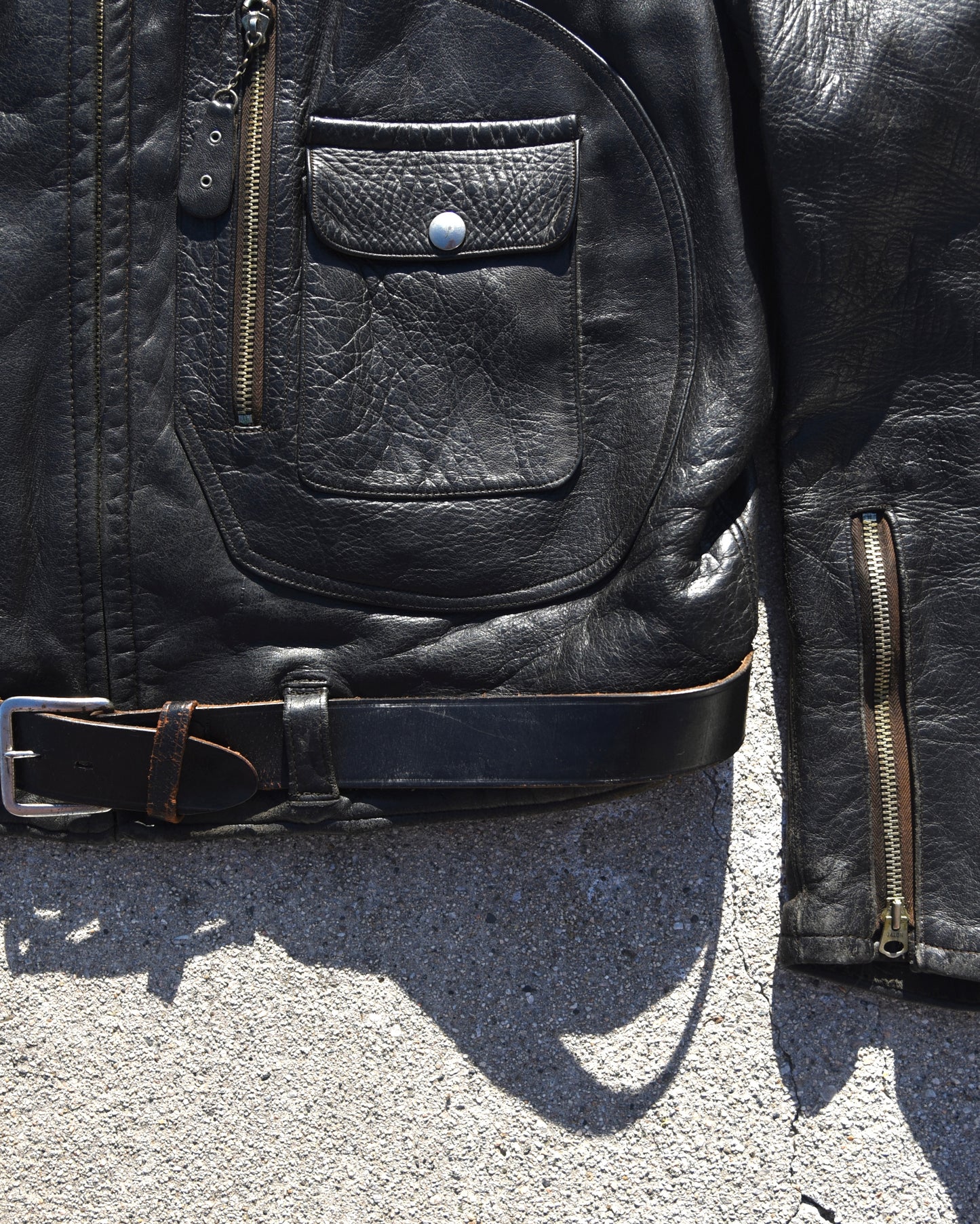 1950s Hercules Horsehide Motorcycle Jacket D-Pocket