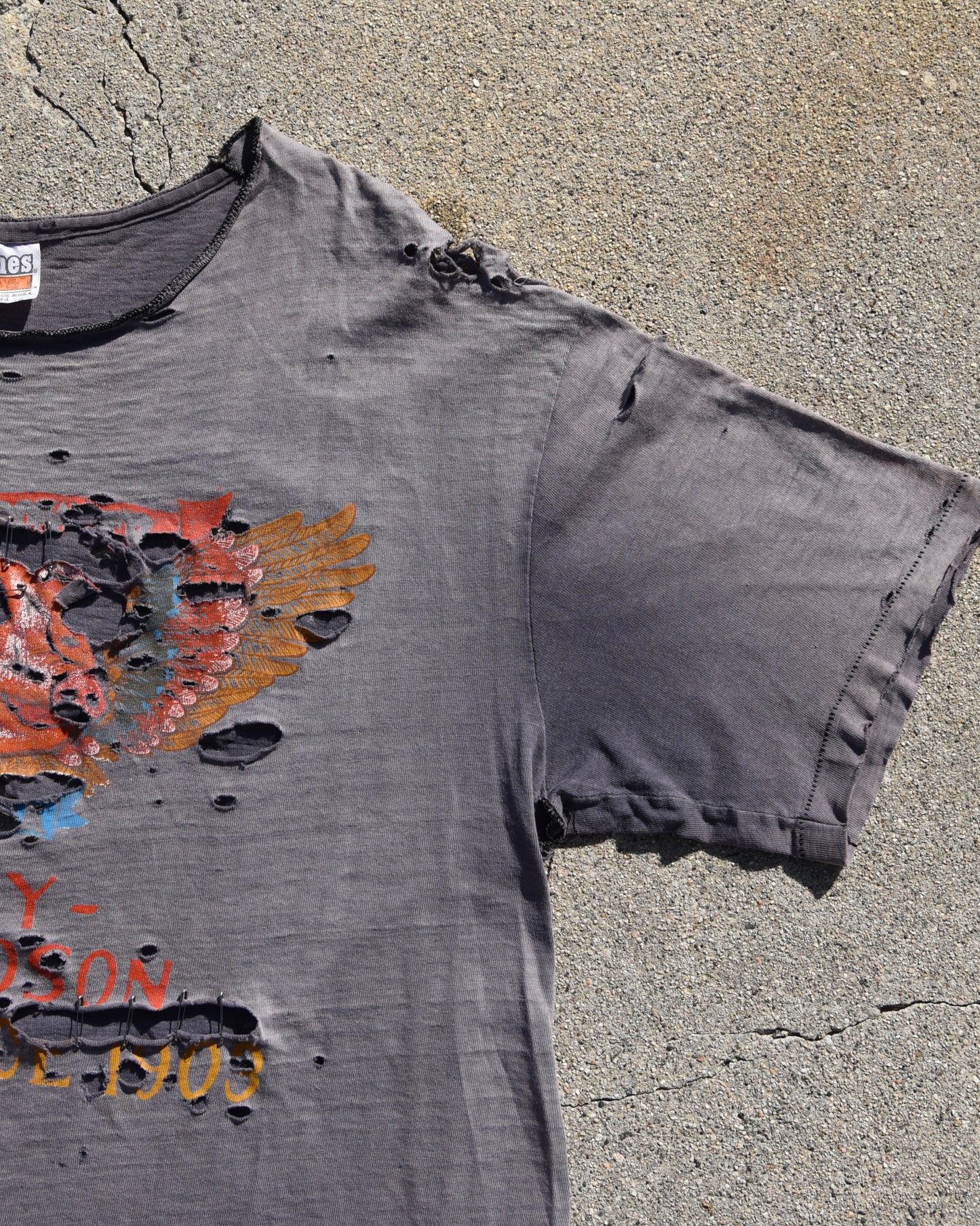 1980s Thrashed Harley Davidson Tshirt