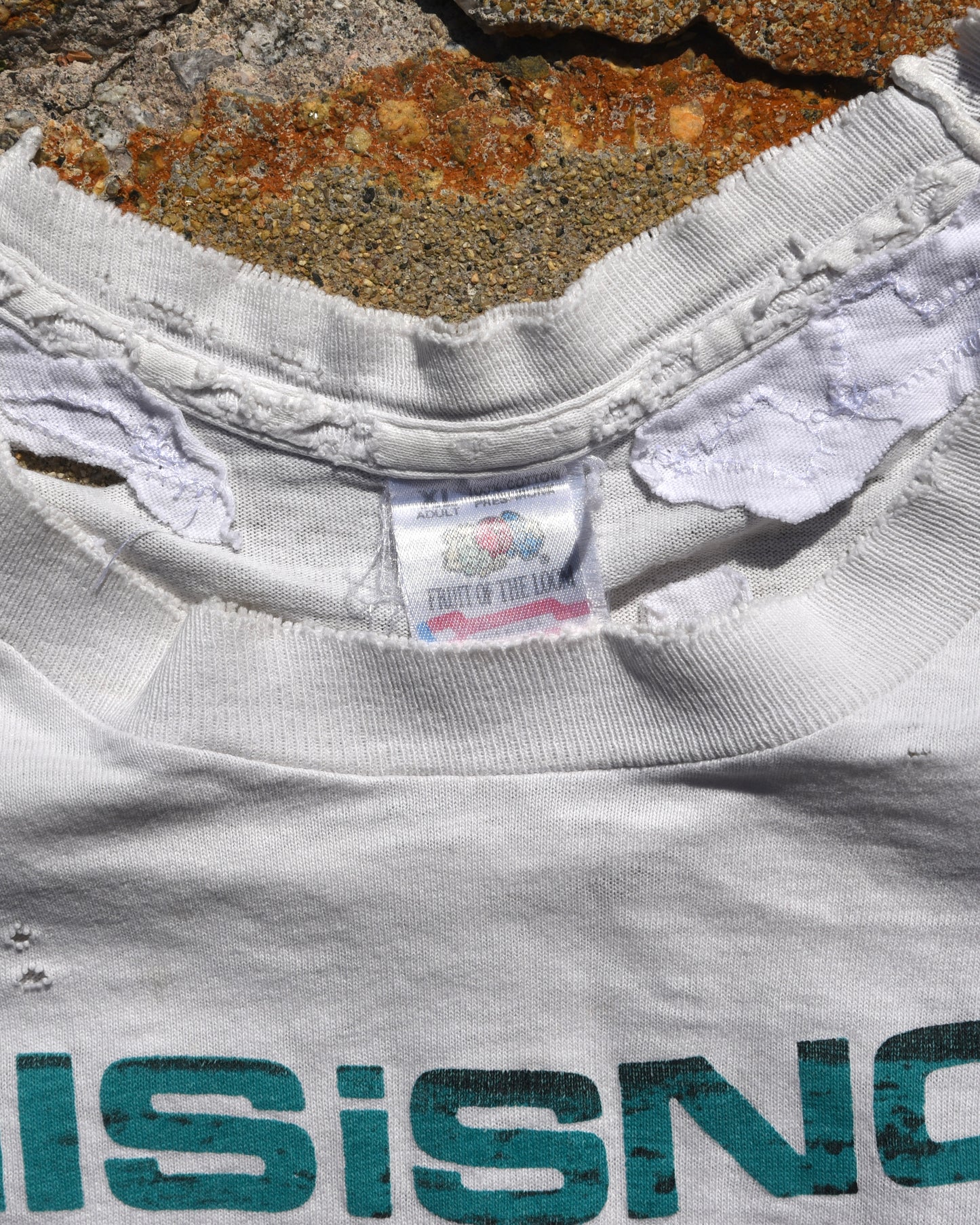 1990s Thrashed and Repaired This Is Not A Fugazi Tshirt