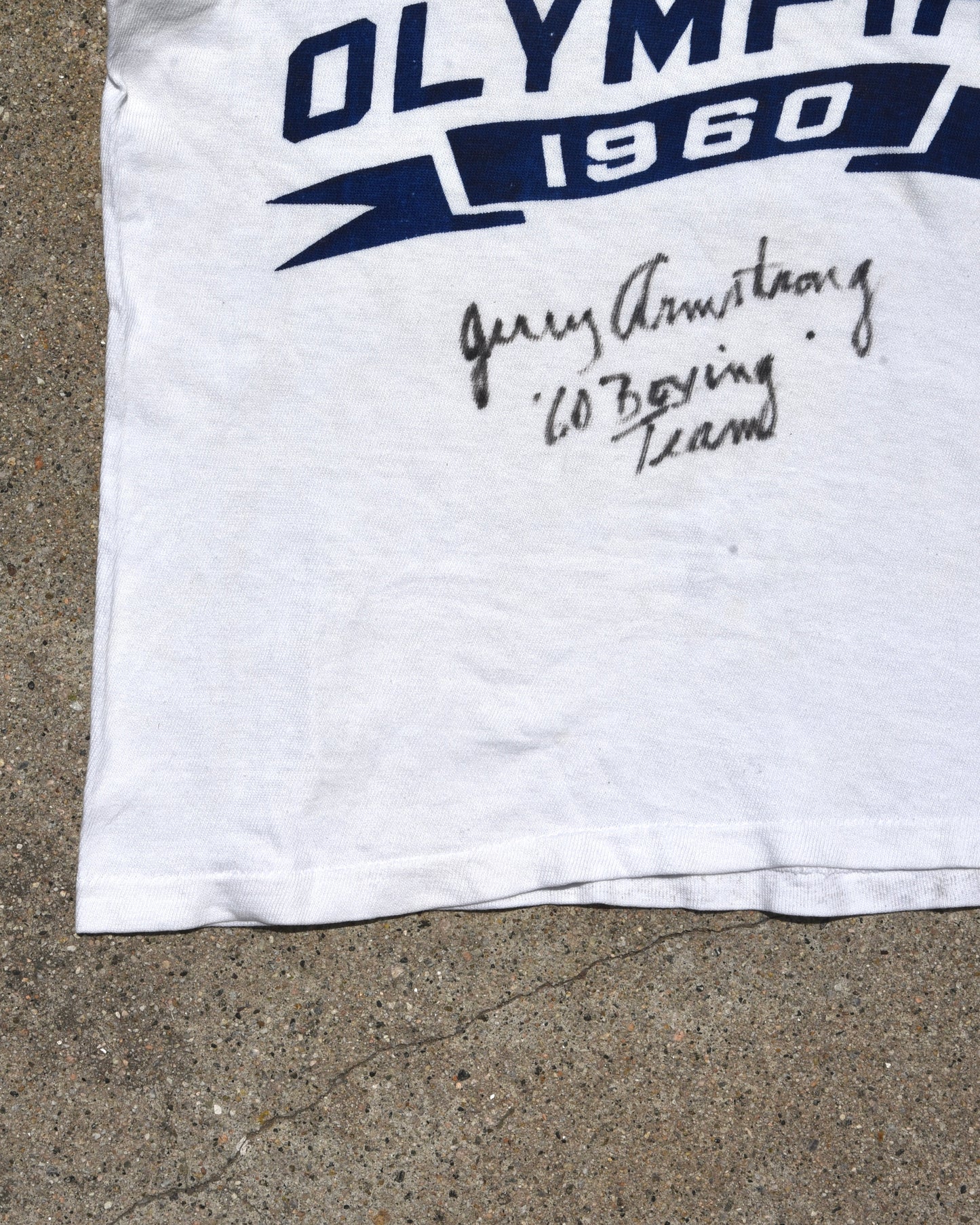 1960s USA Olympiad Tshirt - Worn & Signed by Jerry Armstrong