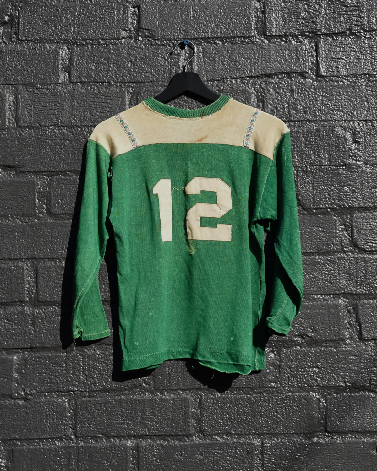 1950s 12 Floral Durene Football Jersey