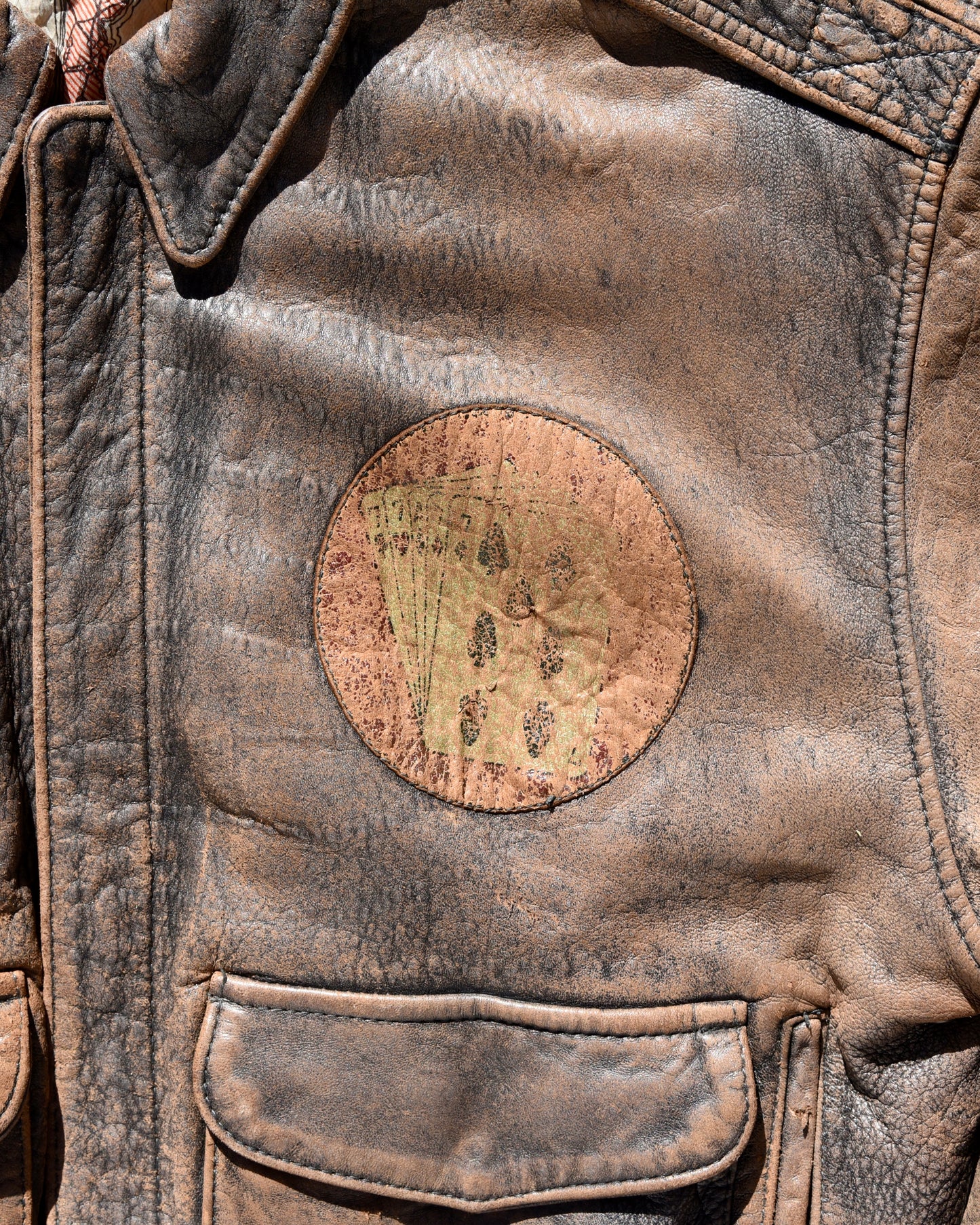 Avirex Sack Time Pinup Girl Leather Bomber Jacket