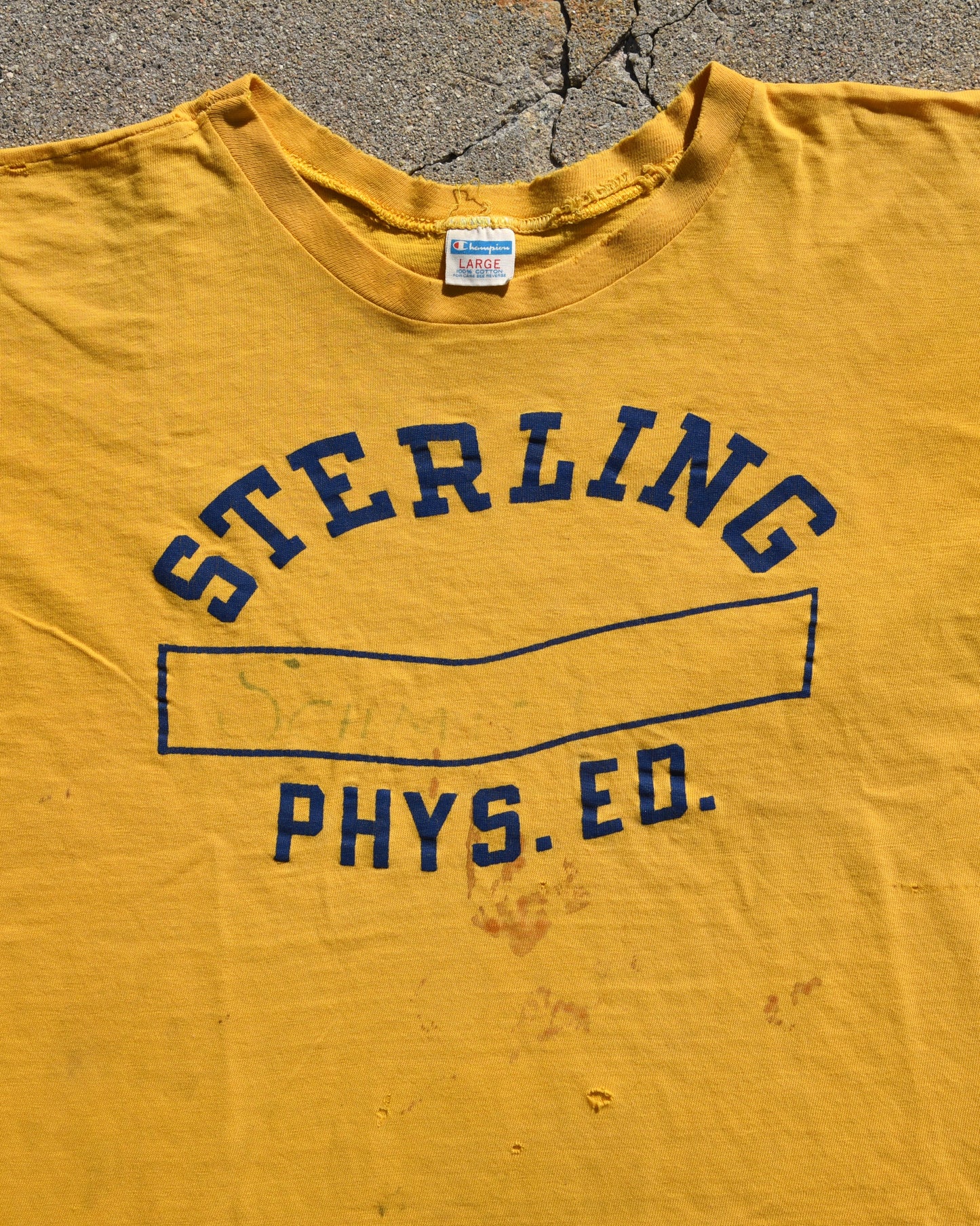 1970s Champion Sterling Phys Ed Tshirt - Large