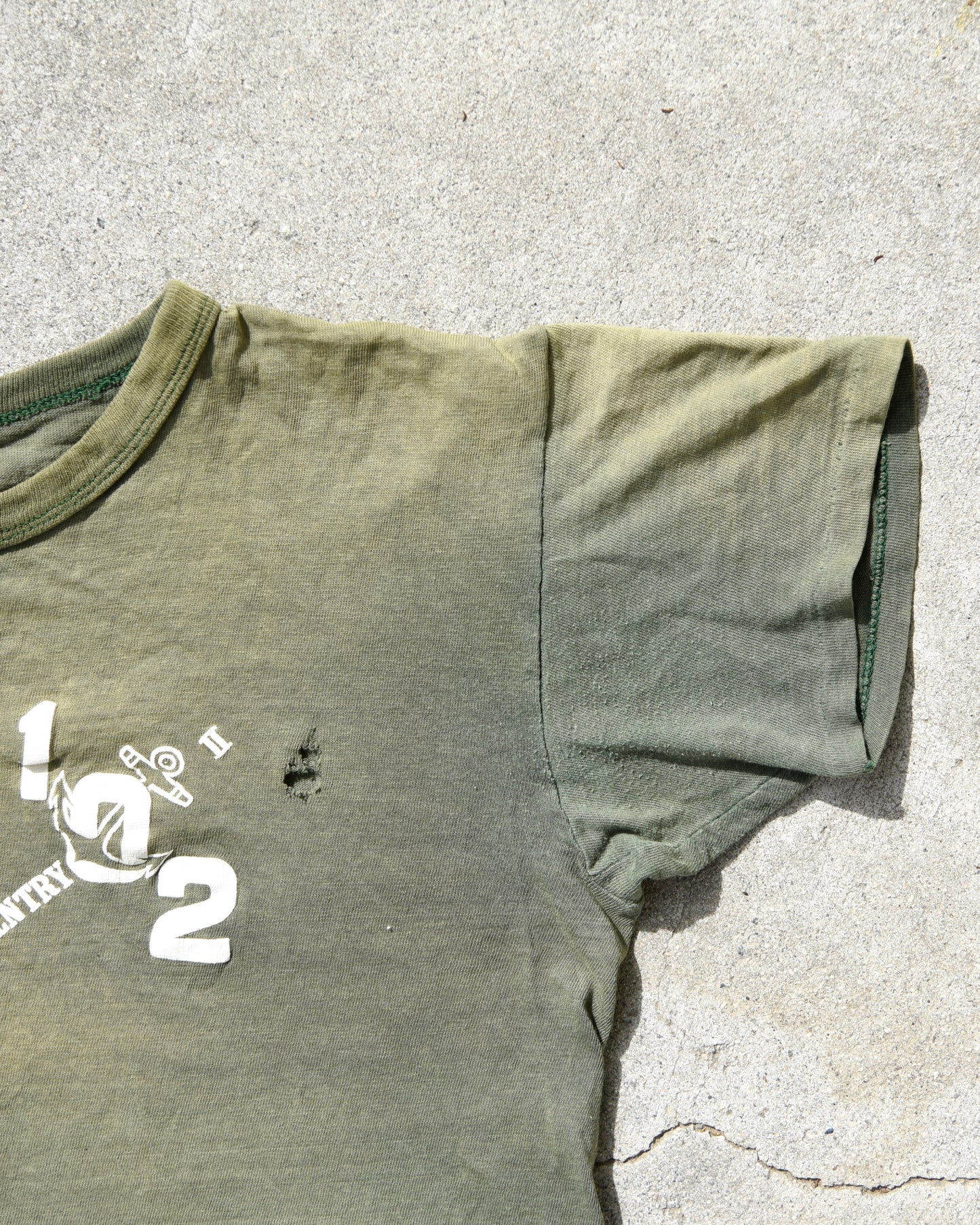 1960s Sun Faded Military Sentry 102 Tshirt