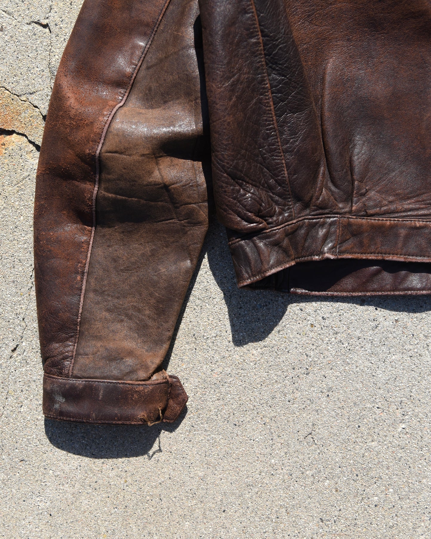 1930s French Cyclist Horsehide Leather Jacket