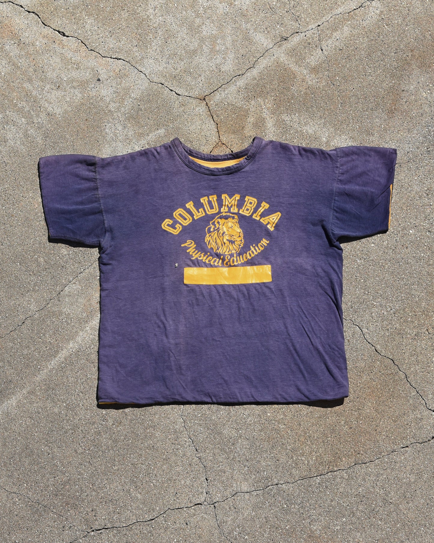 1960s Sun Faded Columbia Double Face Tshirt
