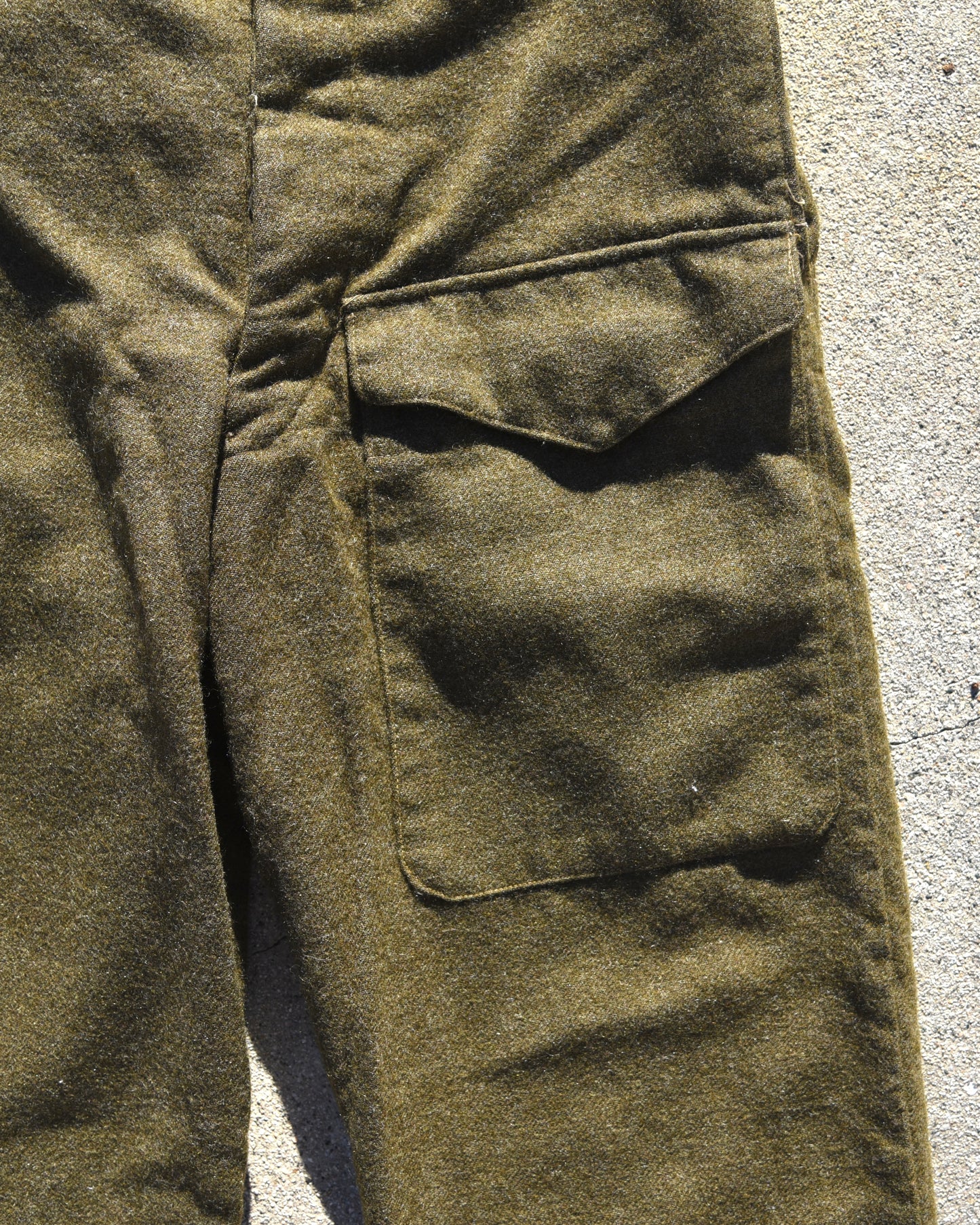 1950s Army Single Pocket Wool Uniform Pants
