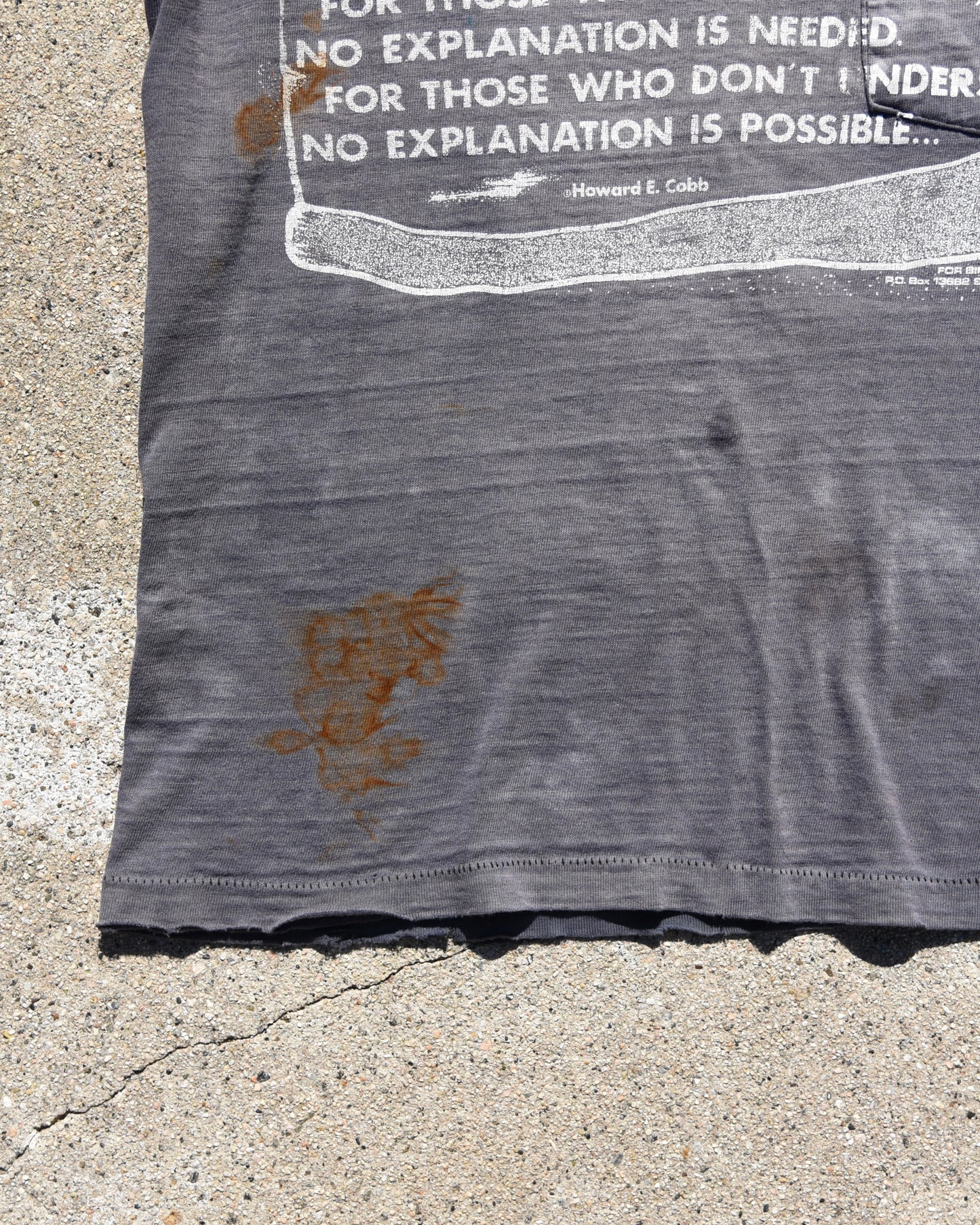 1980s Thrashed and Sun Faded Harley Rider Tshirt