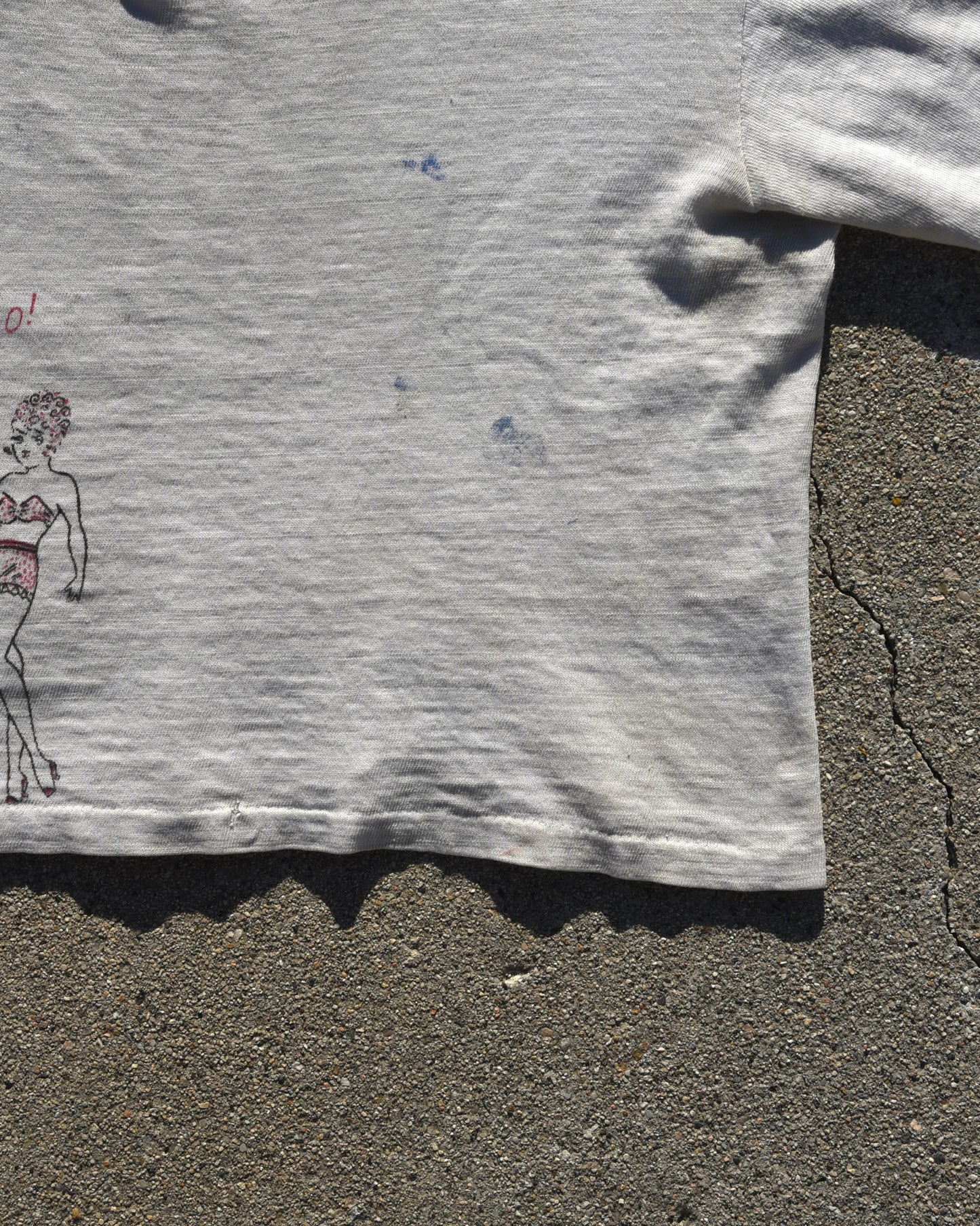 1950s Hand Stenciled Baby Tshirt