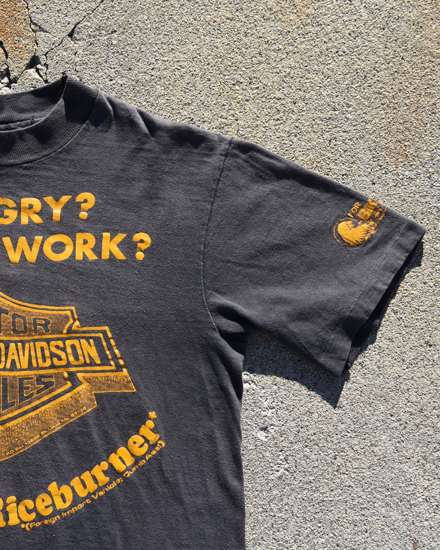 1980s Hungry Out of Work Harley Tshirt