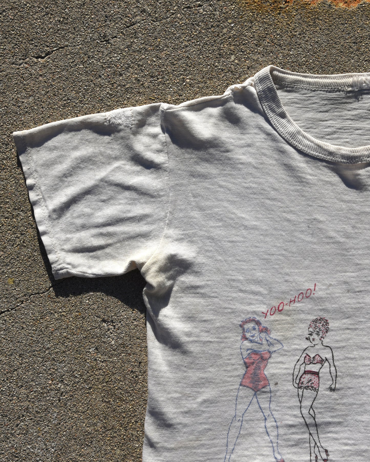 1950s Hand Stenciled Baby Tshirt
