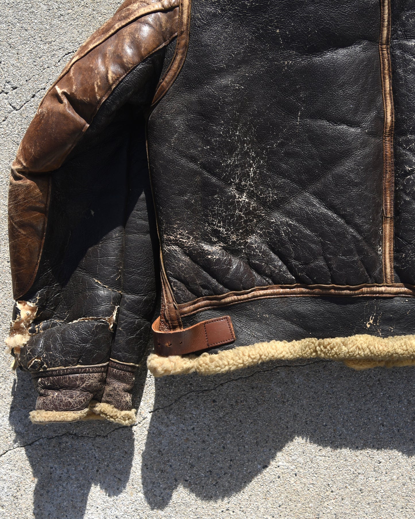 1940s U.S. Army B3 Shearling Leather Jacket
