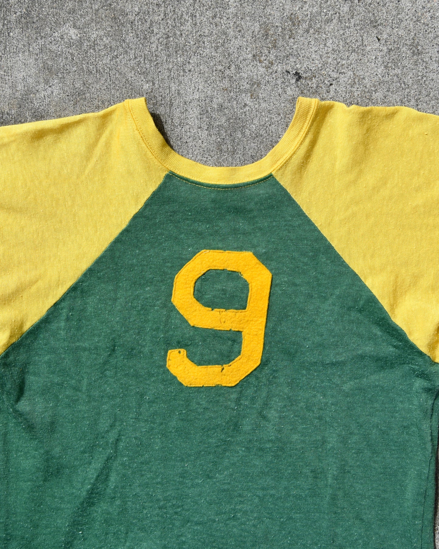 1960s Durene Jersey Fraternity Size M Ringer Green Grimes