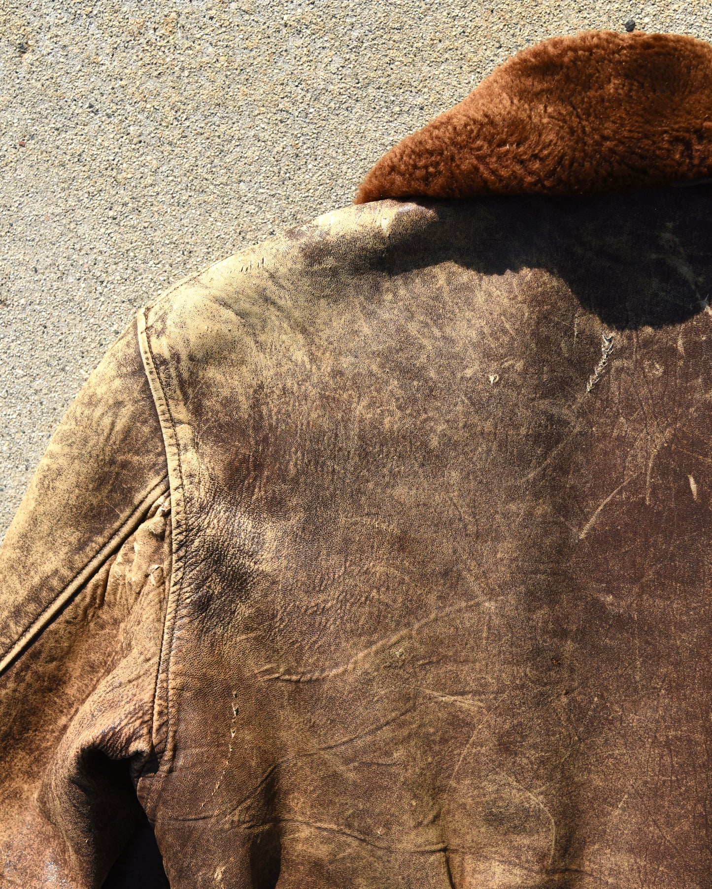 1940s LaPlaya Marlboro Spitfire Horsehide And Alpaca Lined Bomber Jacket