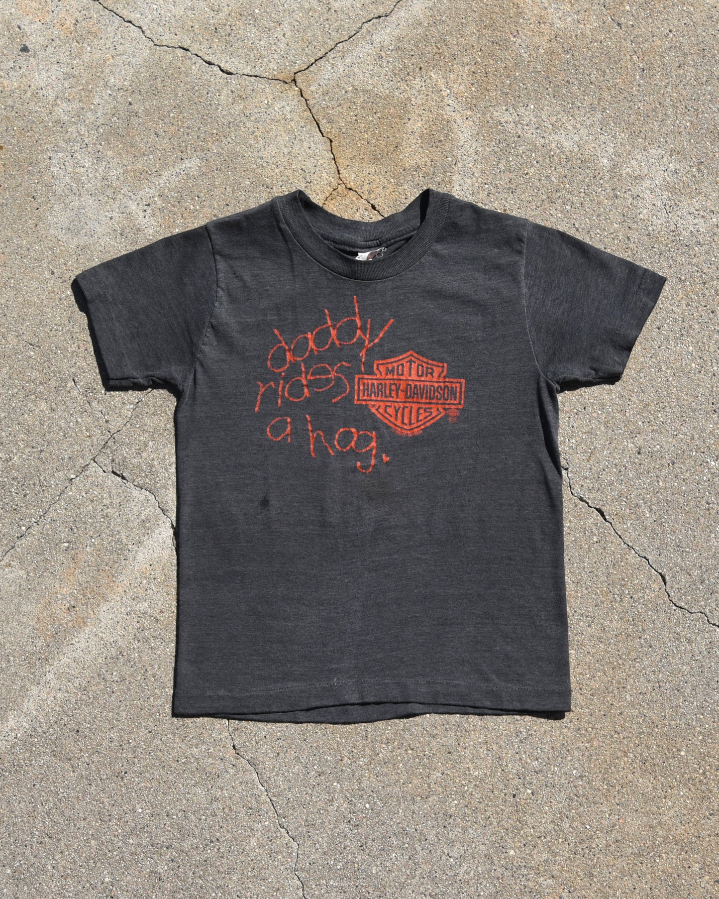 1980s Daddy Rides A Hog Harley Femme Tshirt
