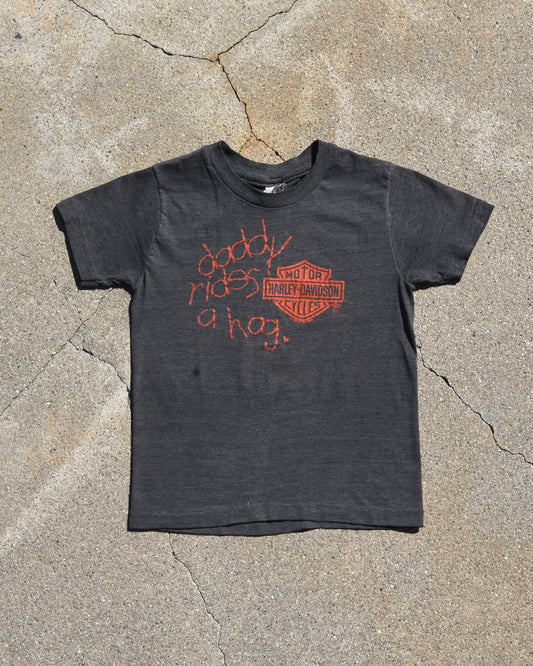 1980s Daddy Rides A Hog Harley Femme Tshirt