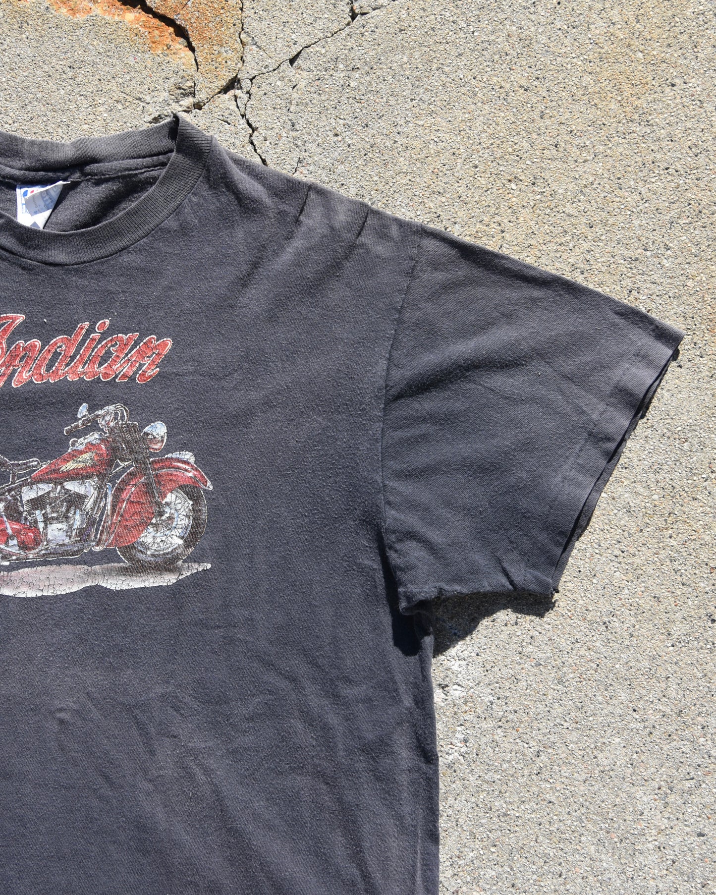 1980s Sun Faded Indian Motorcycles Tshirt