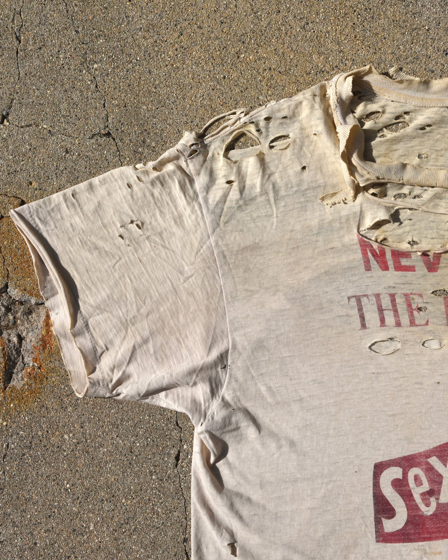 1980s Vintage Sex Pistols Never Mind The Bollocks Thrashed Tshirt