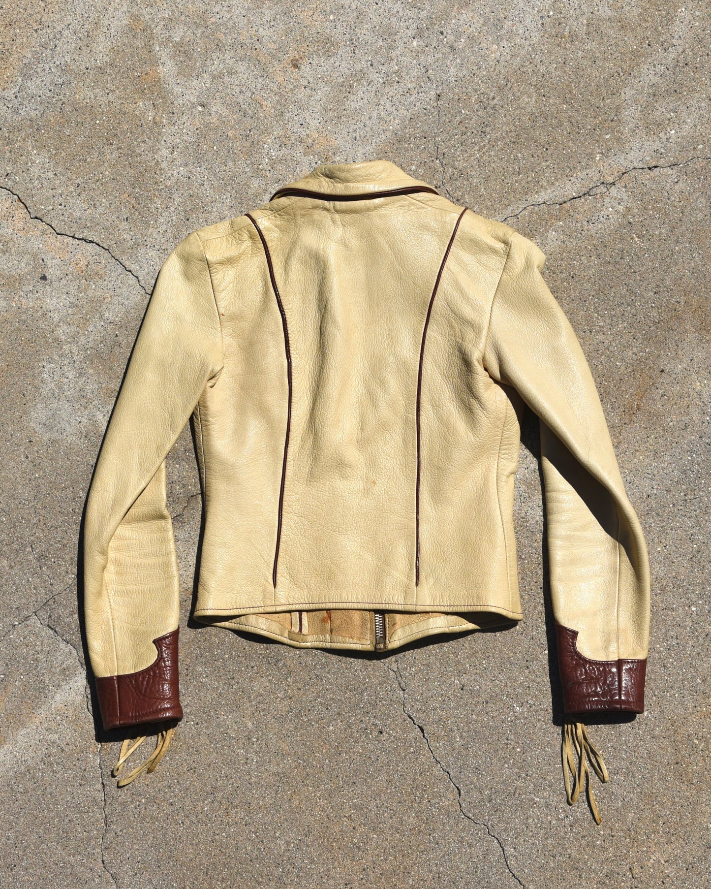 1970s East West Musical Instruments Femme Leather Jacket