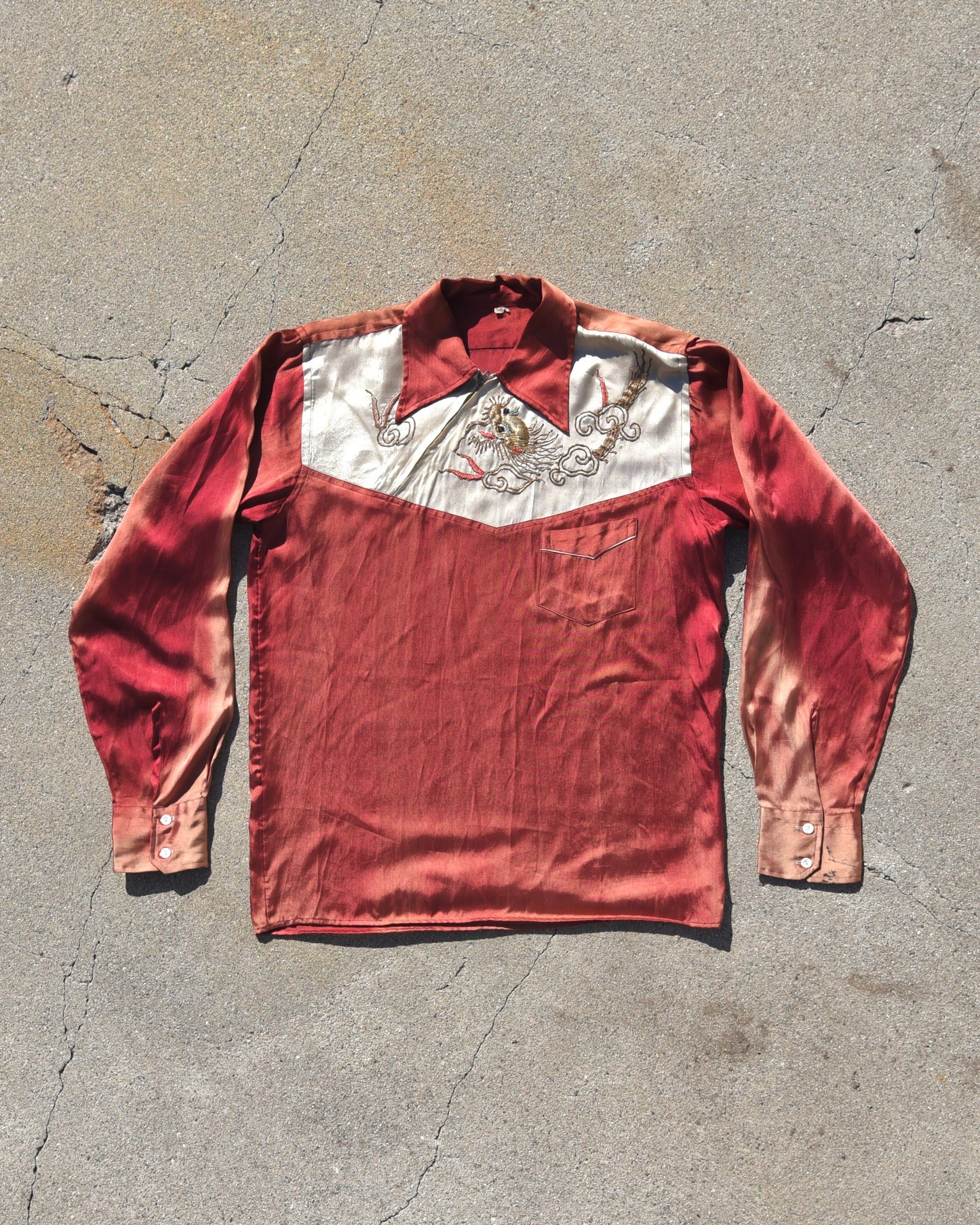 1950s Japanese Sukajan Satin Shirt