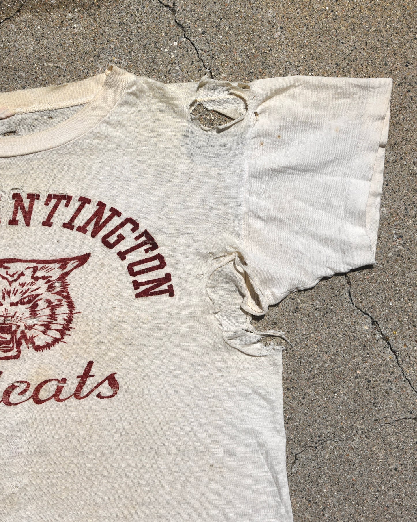 1950s Thrashed South Huntington Wildcats Tshirt
