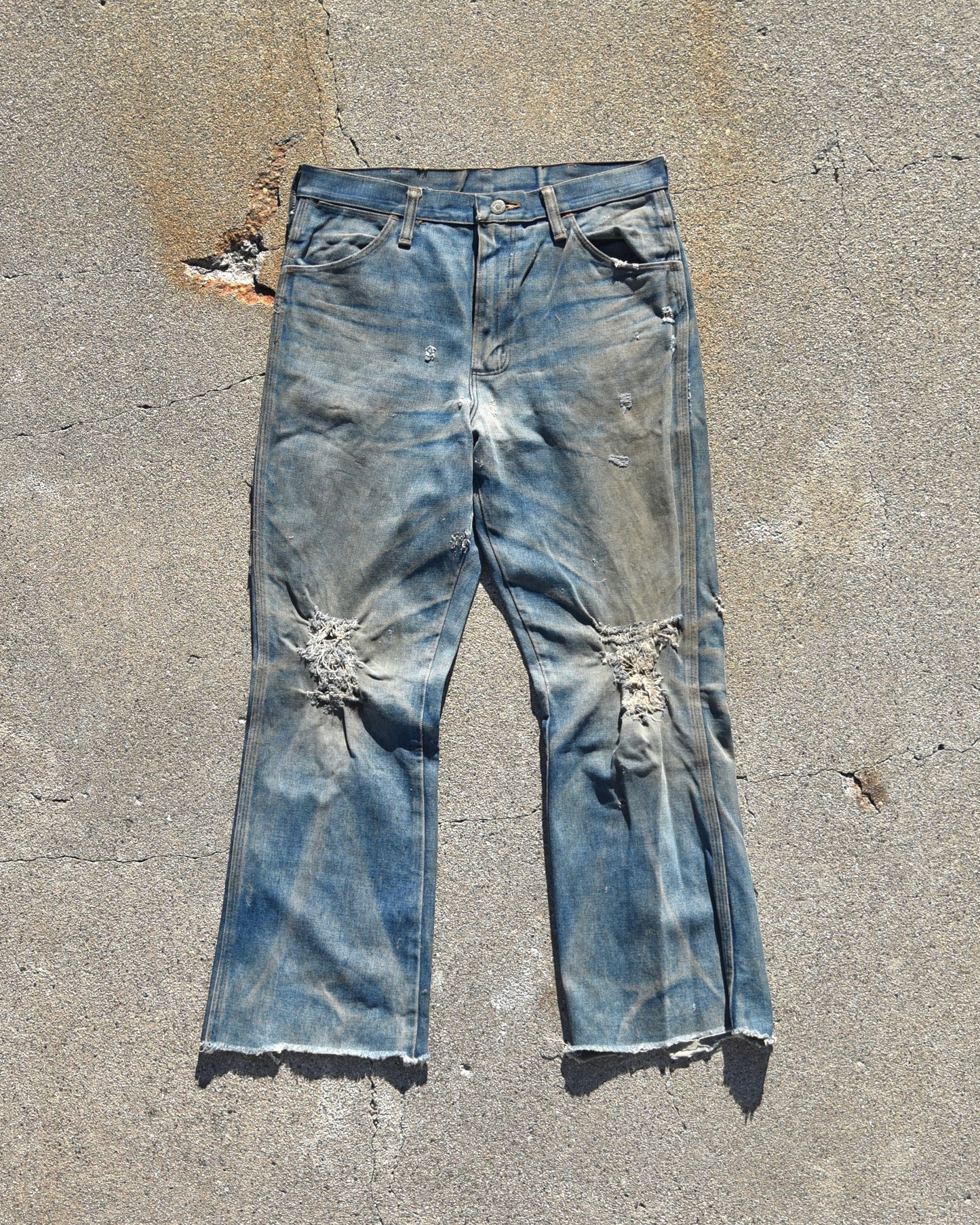 1970s Wrangler Bell Bottoms - Whisker Fading