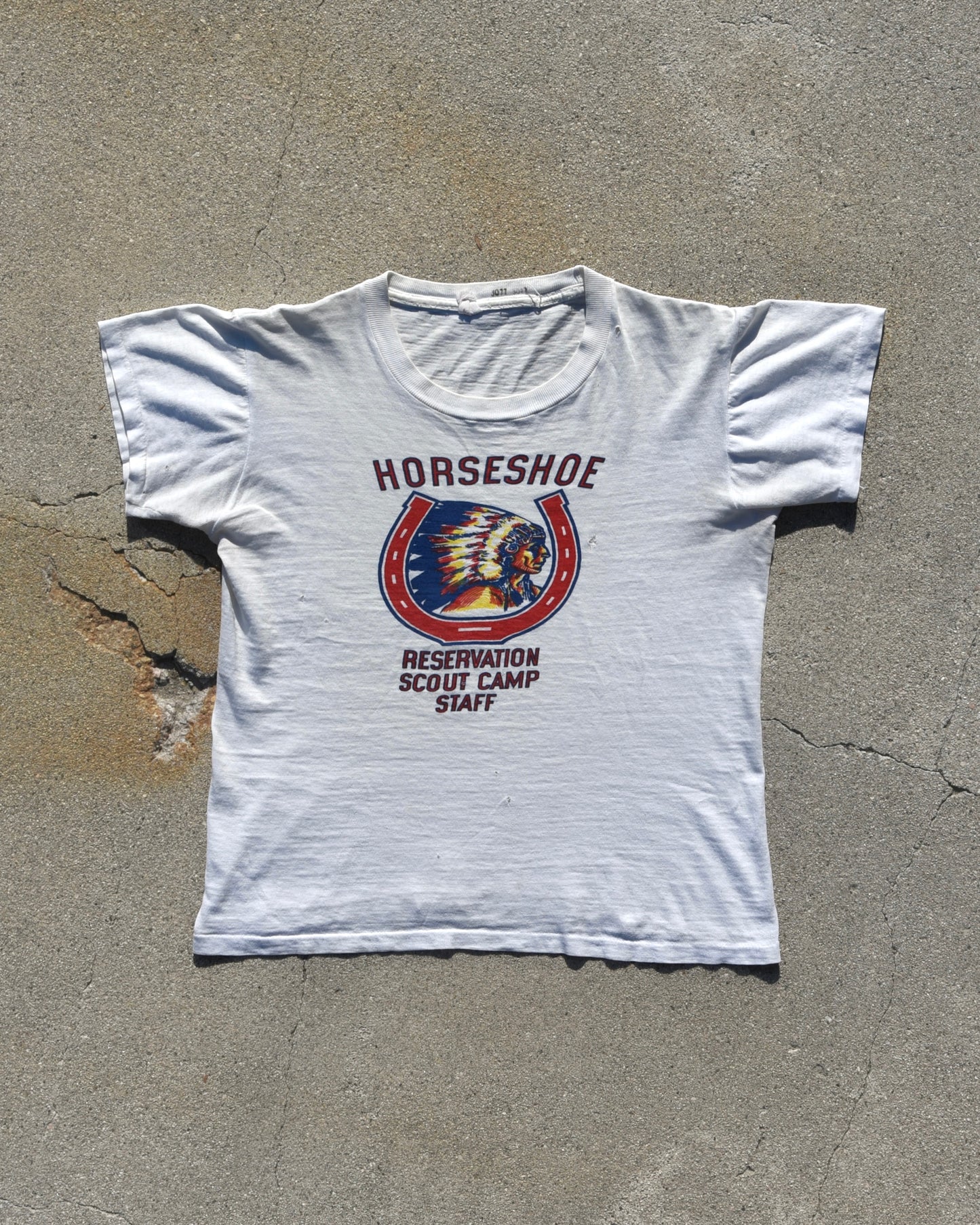 1950s Boy Scouts Horseshoe Reservation Scout Camp Staff Tshirt