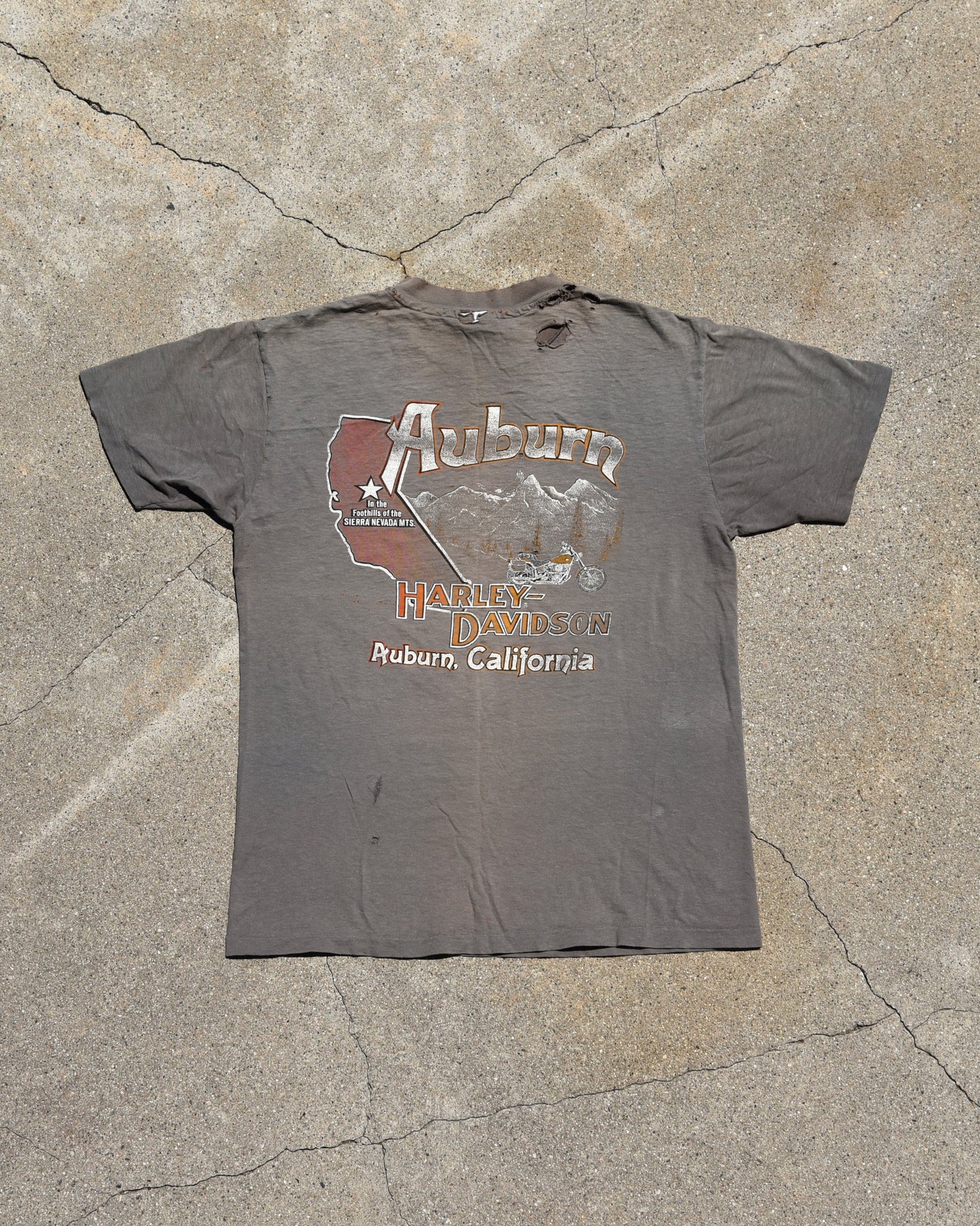1980s Sun Faded Harley Davidson Real Steel Tshirt