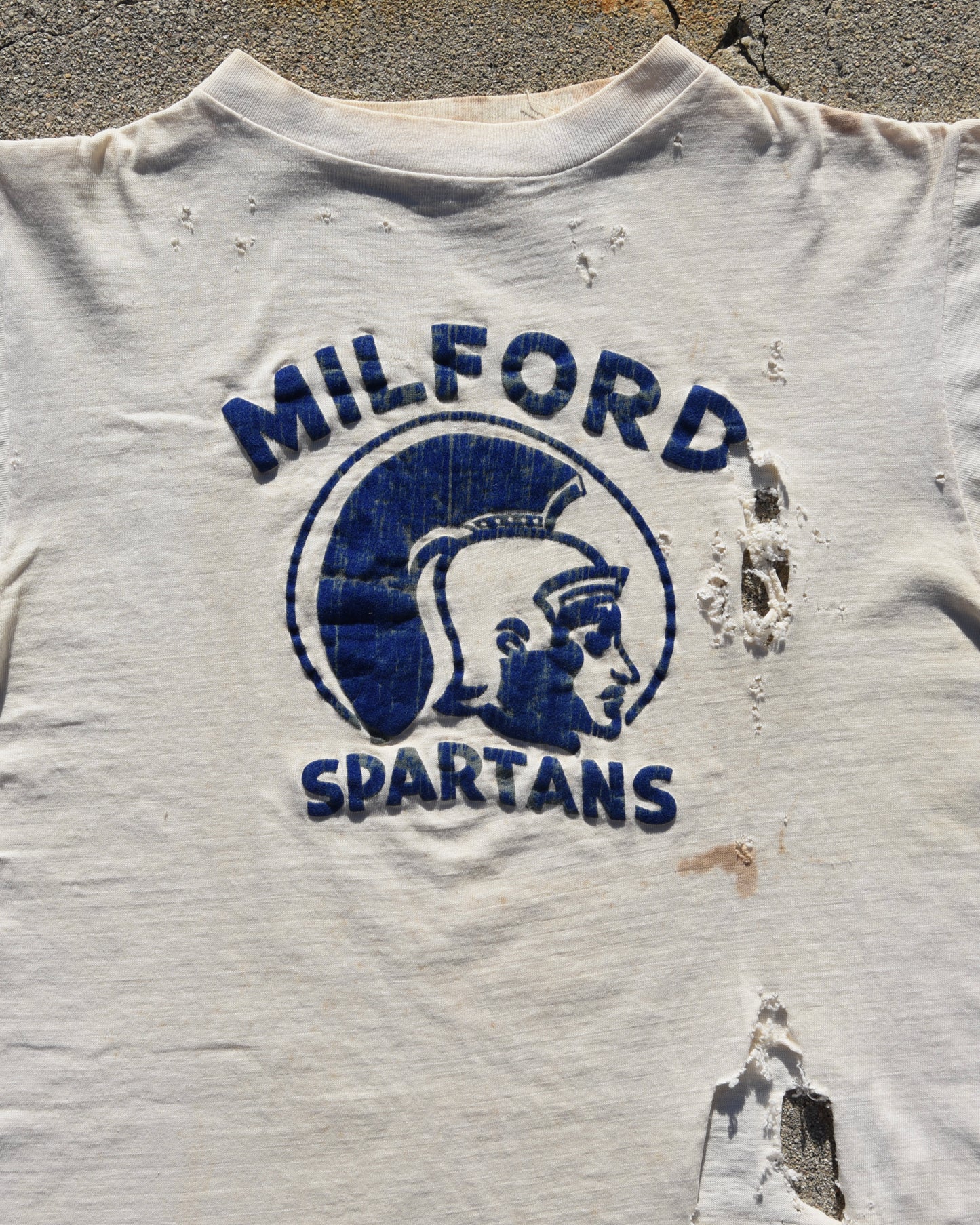 1950s Thrashed Milford Spartans Tshirt