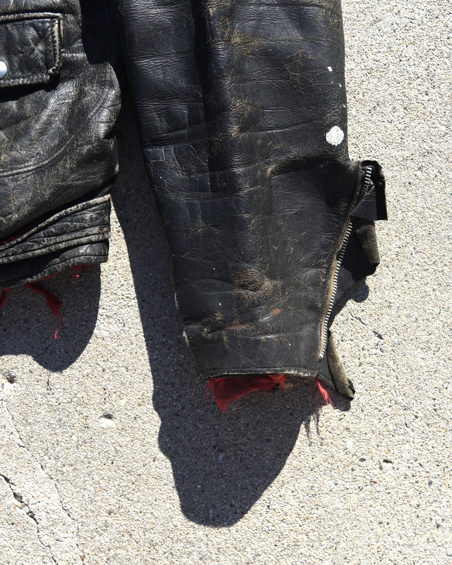 1940s Horsehide Leather Motorcycle Moto Jacket - Thrashed