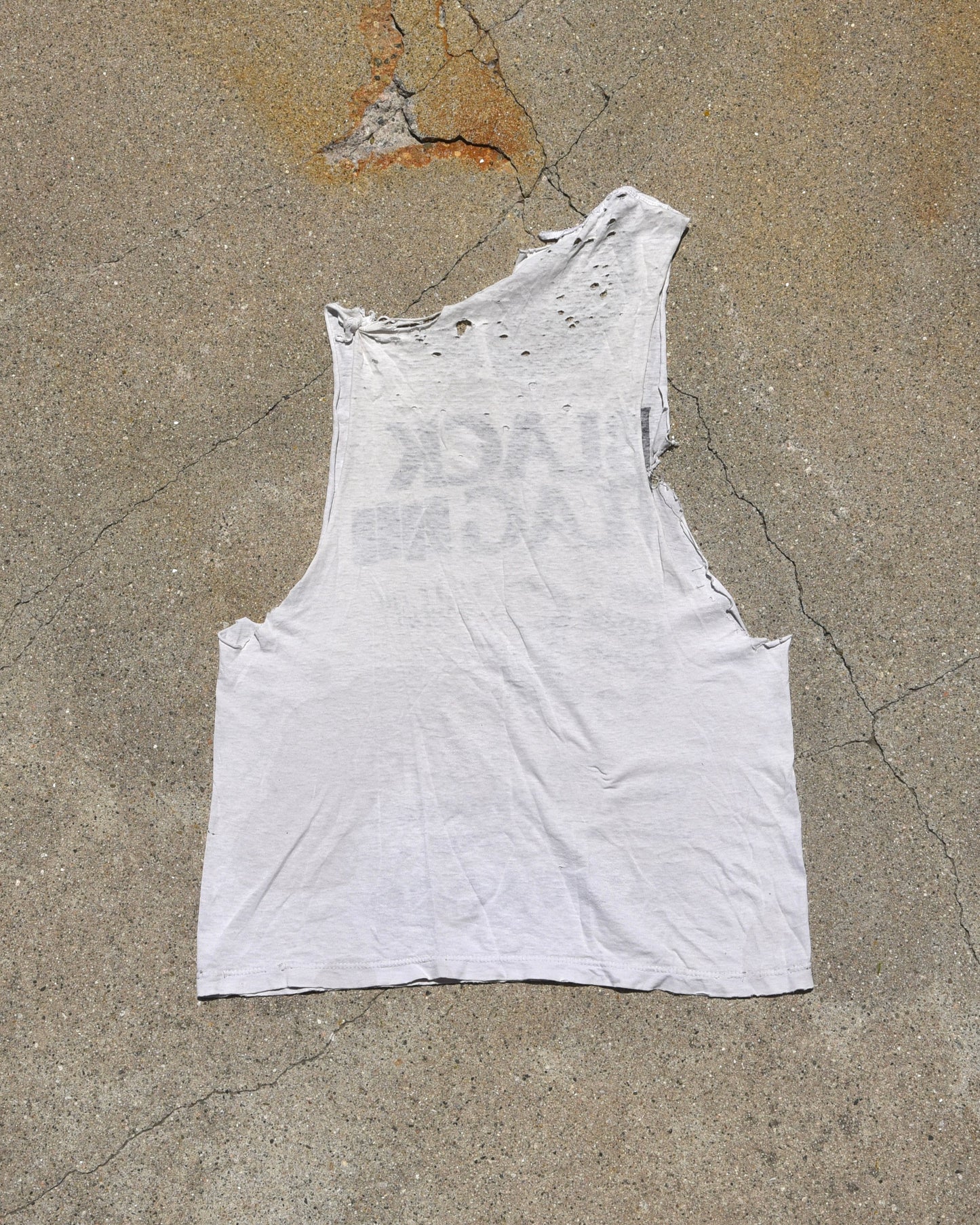 1980s Thrashed Black Flag Cutoff Tshirt