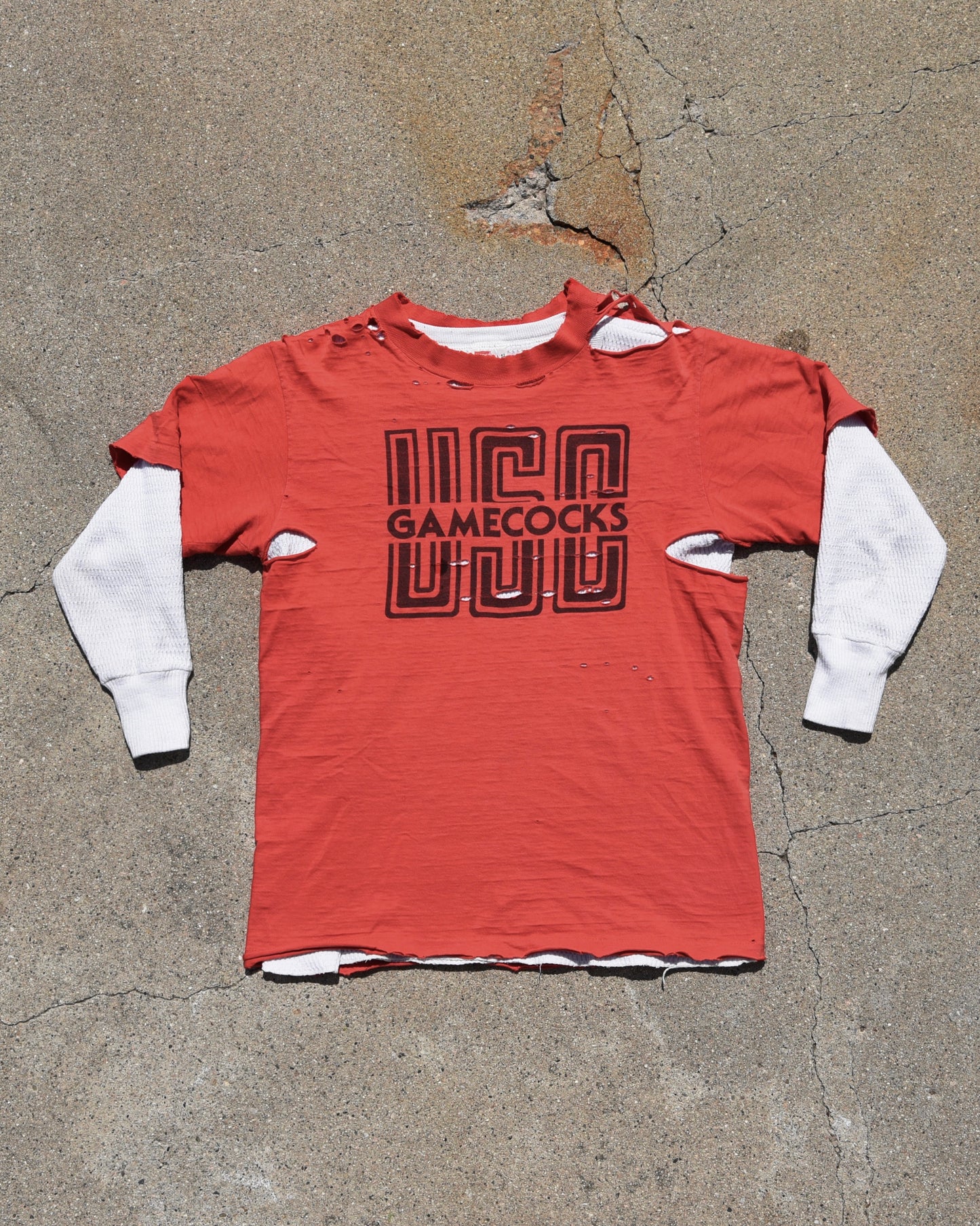 1970s Thrashed USC Gamecocks Tshirt