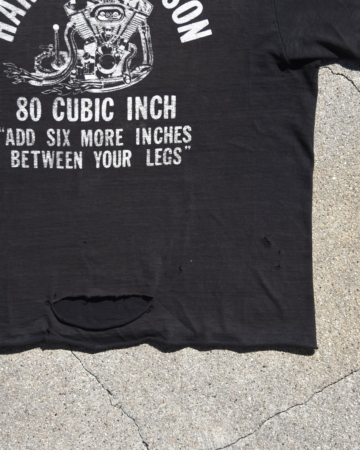 1980s Add Six More Inches Harley Davidson Tshirt