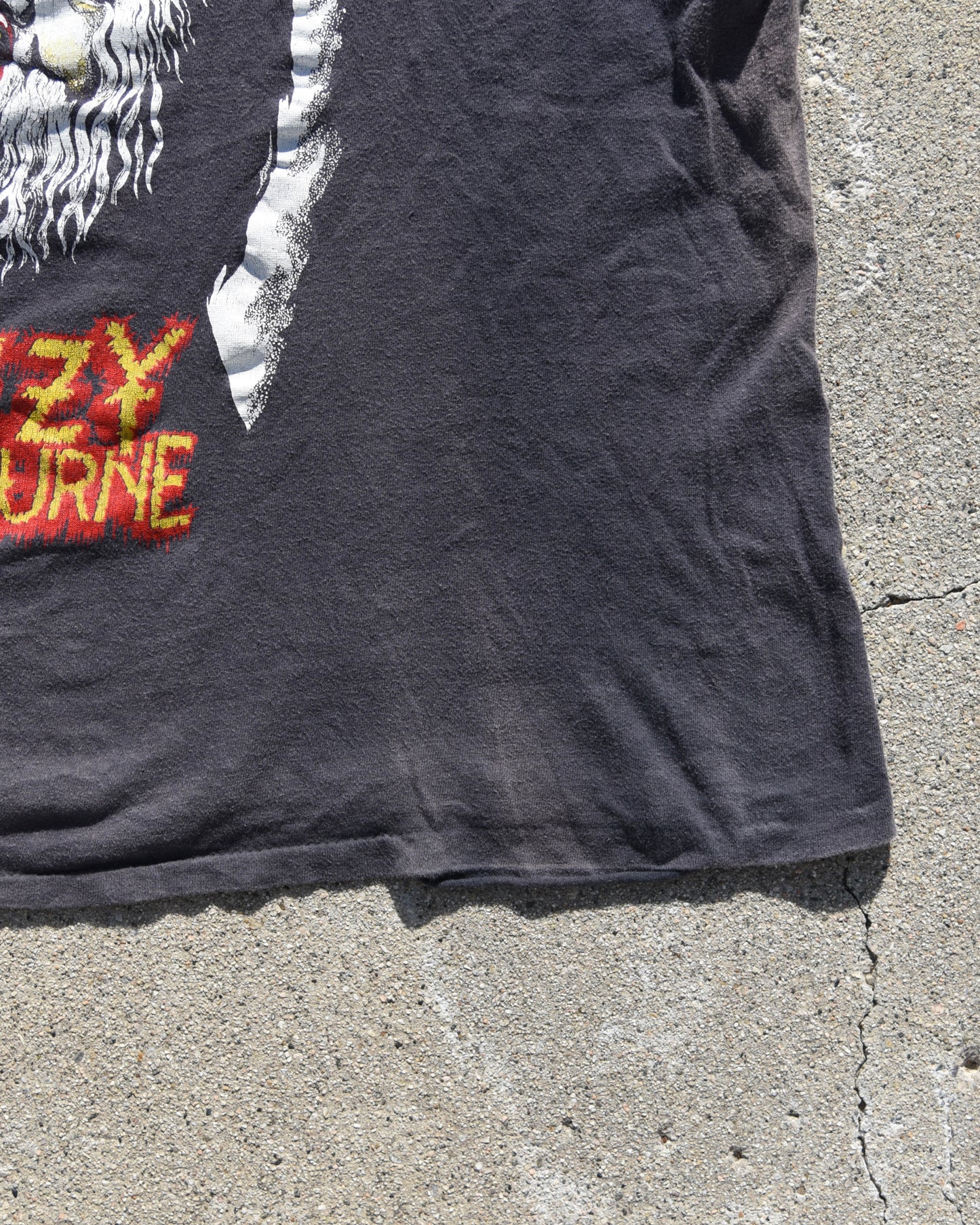 1980s Sun Faded Ozzy Osbourne Bark at the Moon Tshirt