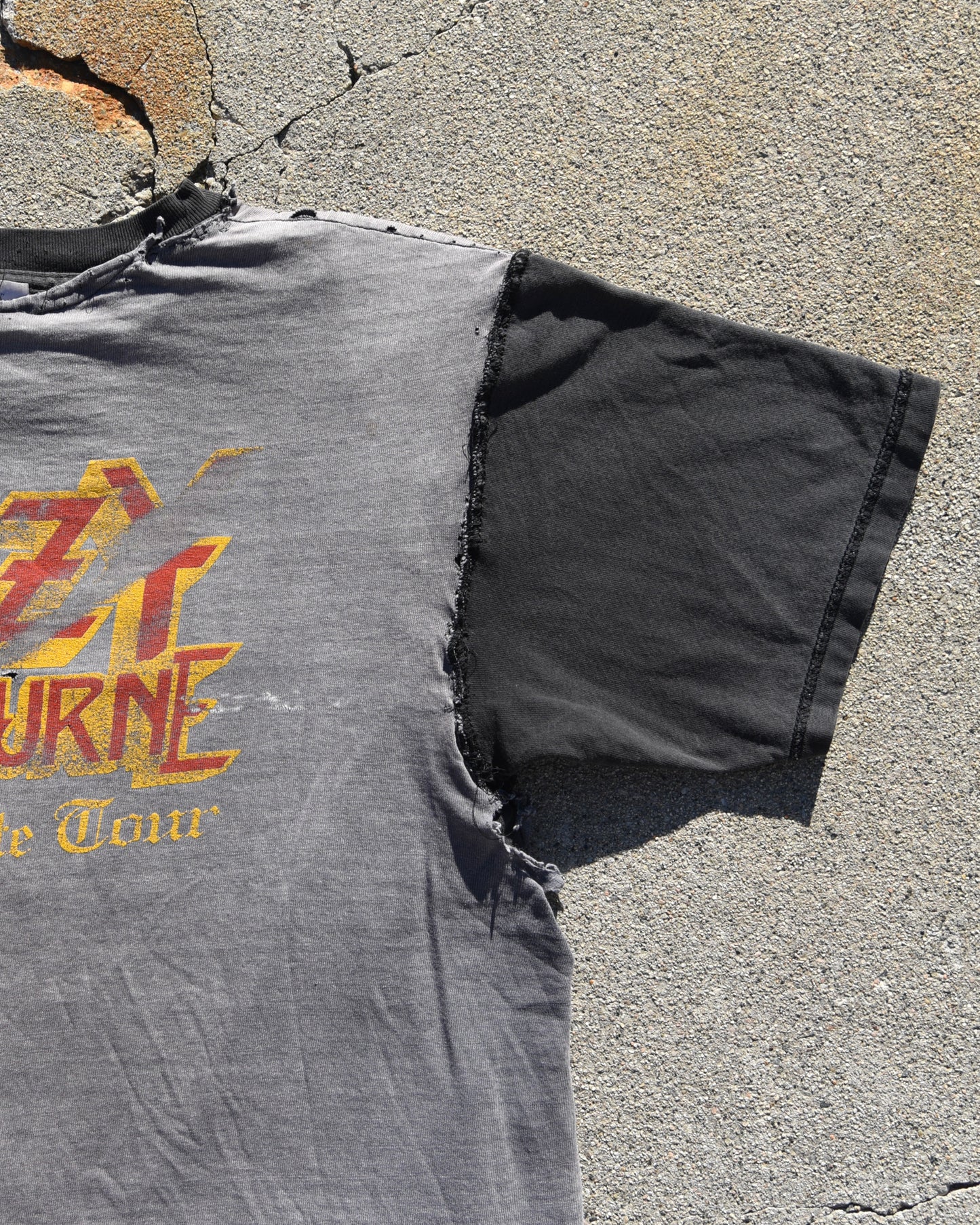 1980s Ozzy Osbourne The Ultimate Tour Tshirt - Thrashed and Repaired
