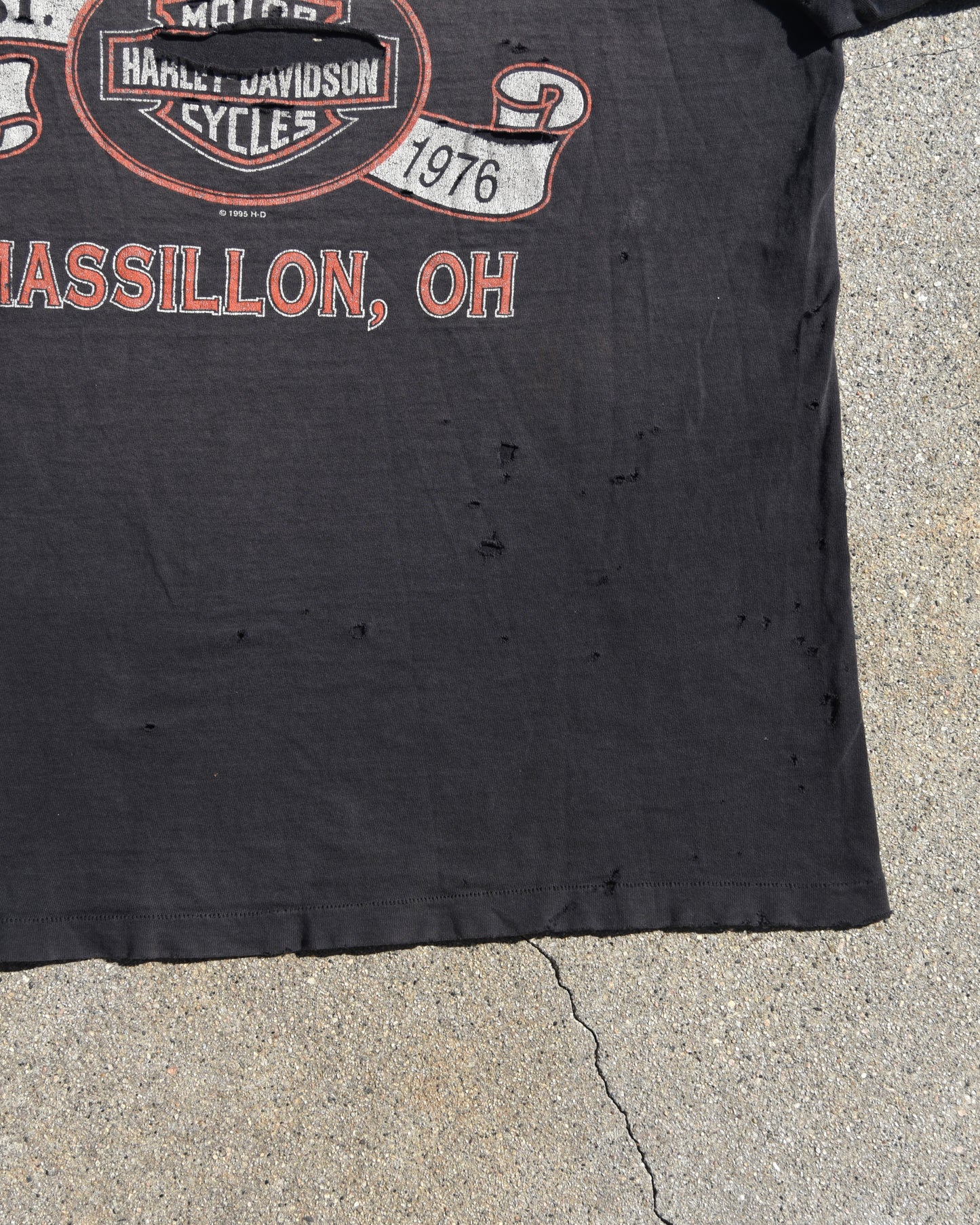 1990s Thrashed and Faded Harley Davidson Tshirt