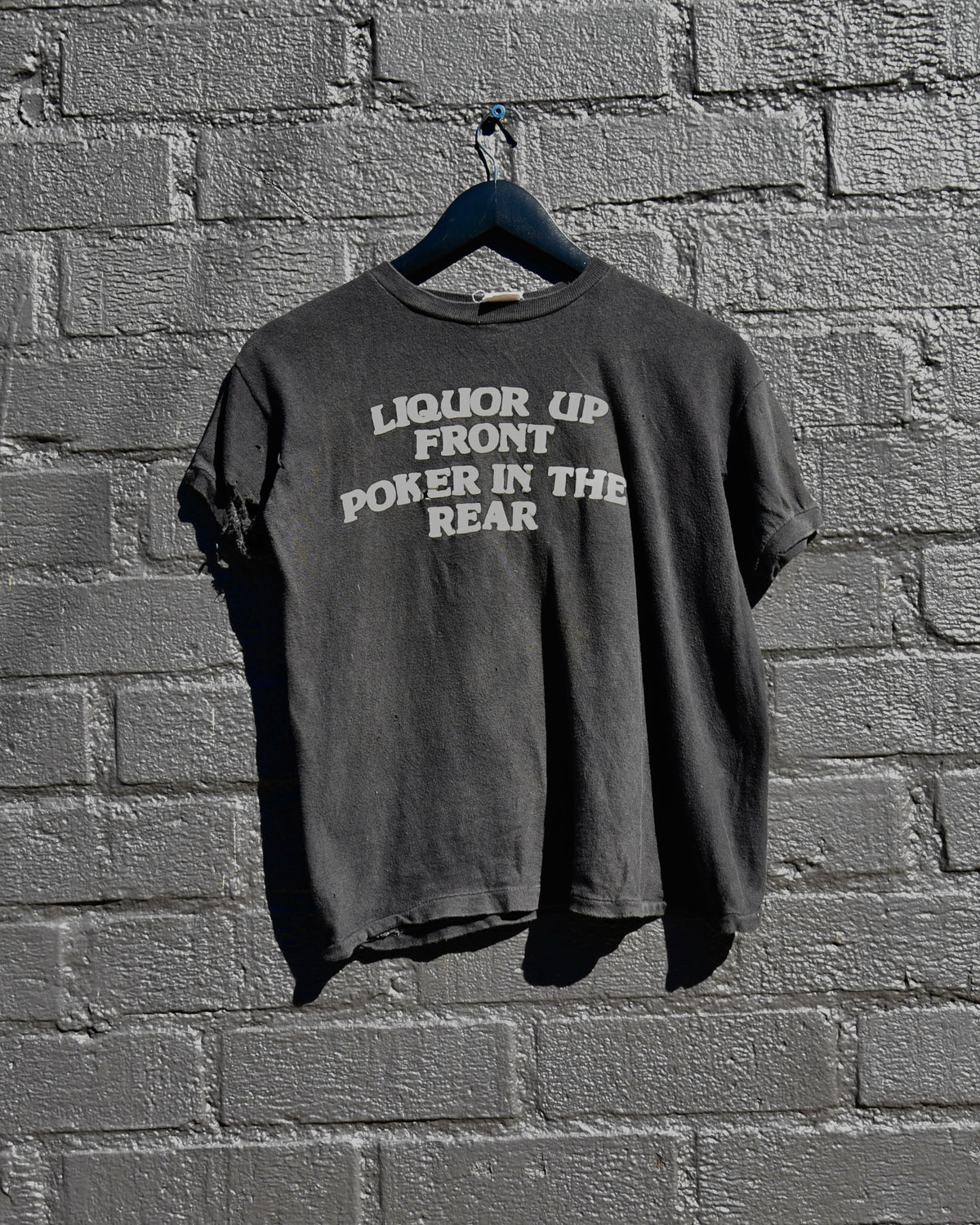 1970s Liquor Up Front Poker In The Rear Tshirt