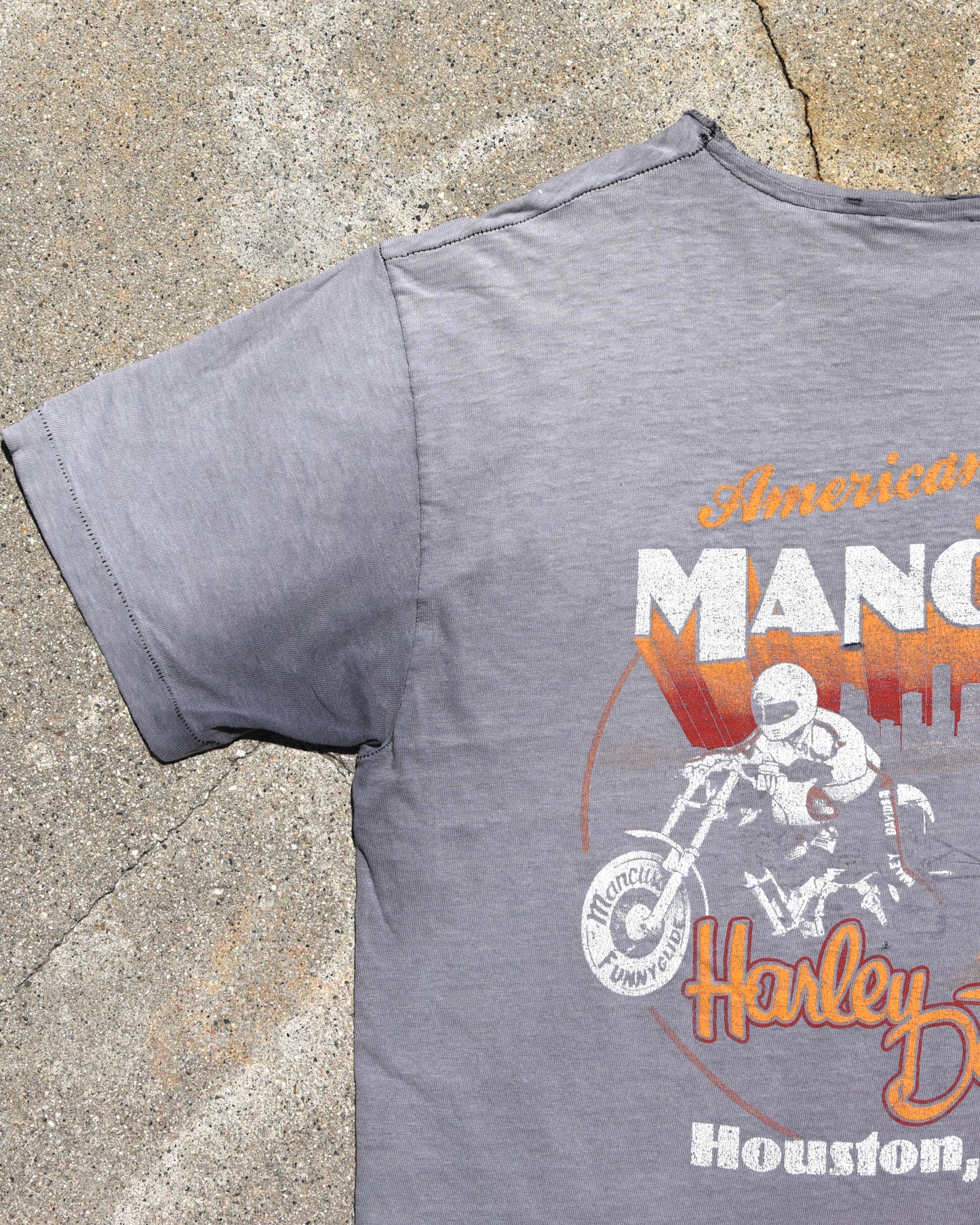1980s Sun Faded Mancuso Harley Davidson Tshirt