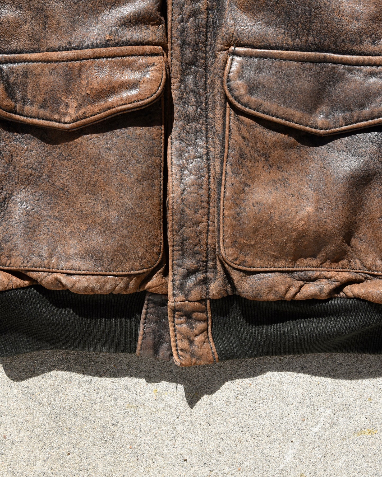 Avirex Sack Time Pinup Girl Leather Bomber Jacket